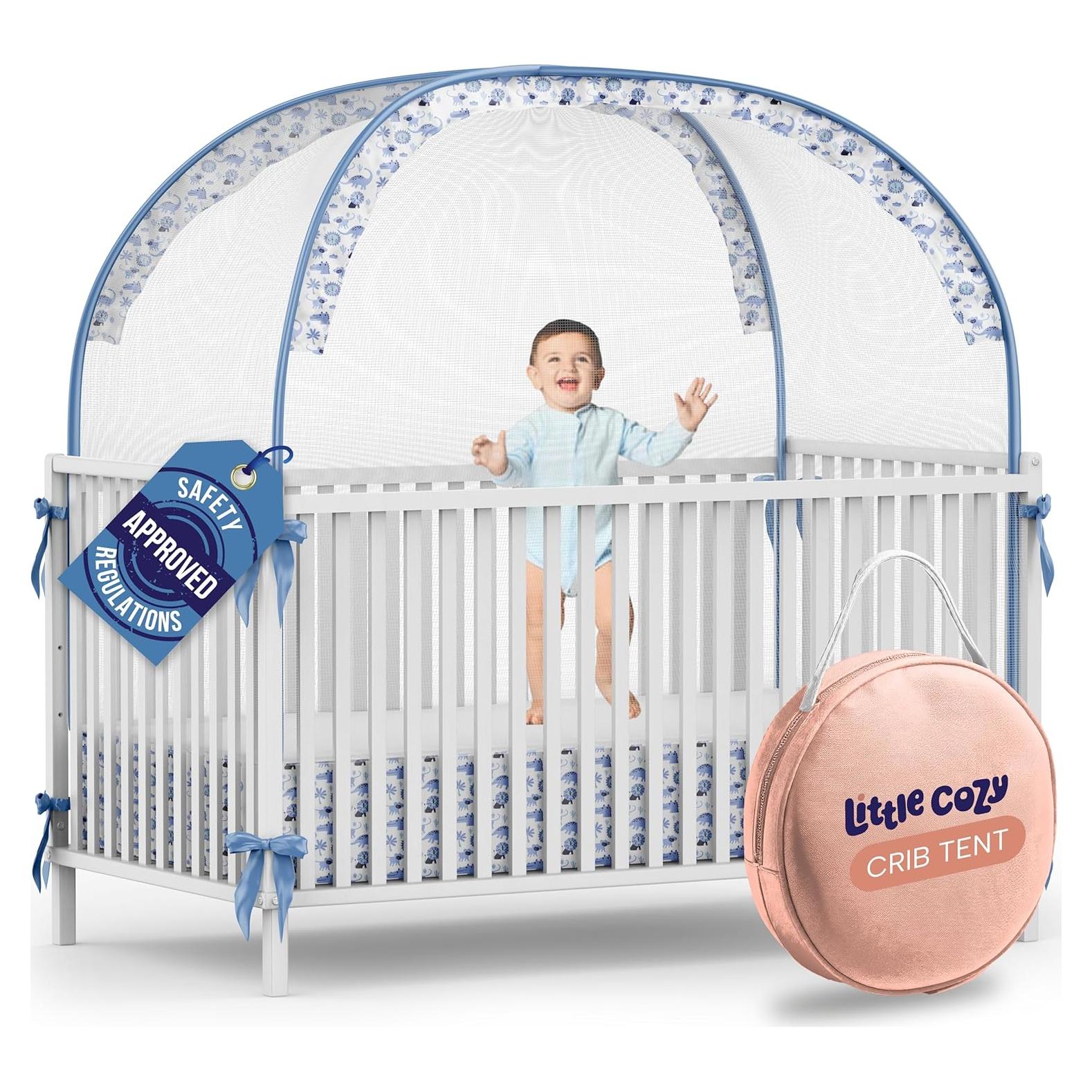 Carpa para Cuna Little Cozy Azul - Dosel Plegable 140x70 cm