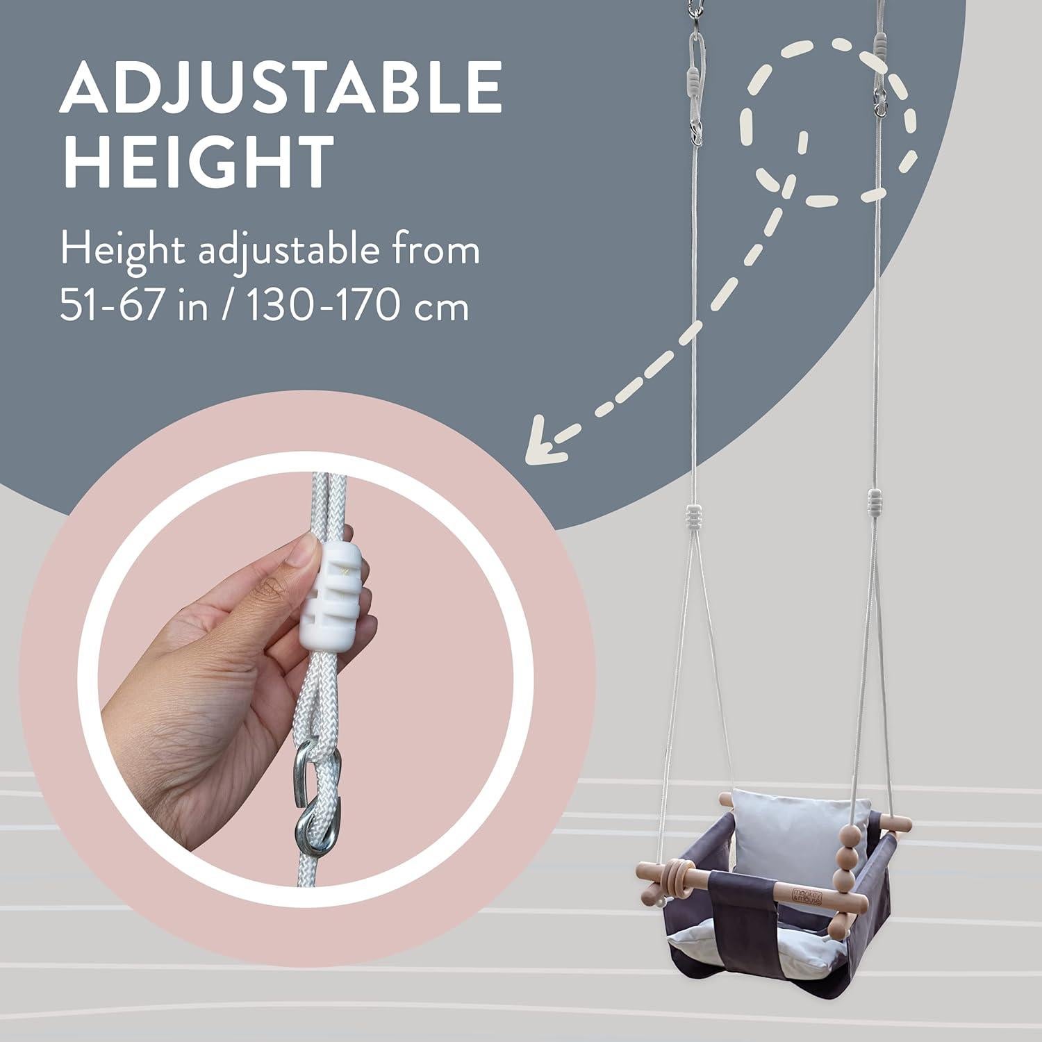 Columpio para Bebés Monkey & Mouse - Crema, Silla Colgante 1.74kg