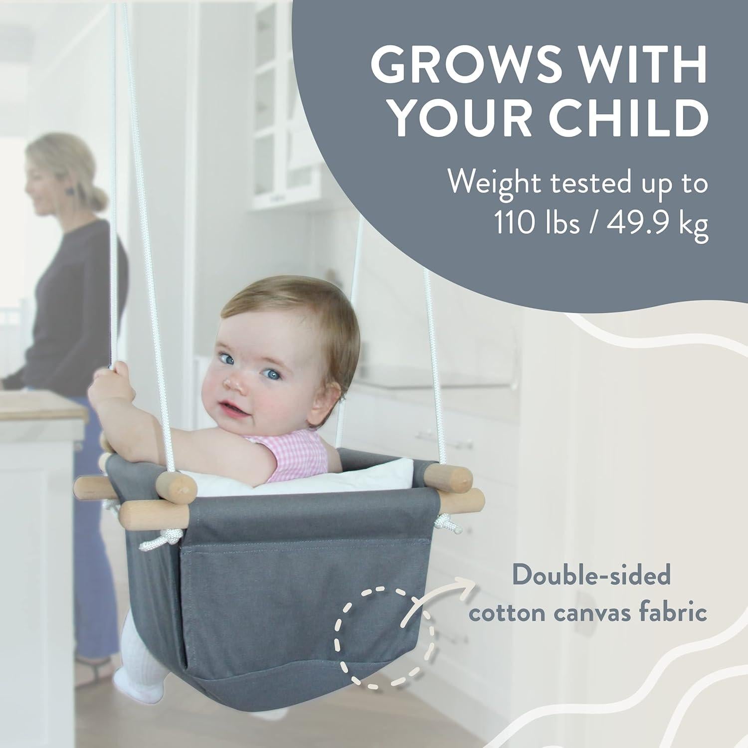 Columpio para Bebés Monkey & Mouse - Crema, Silla Colgante 1.74kg