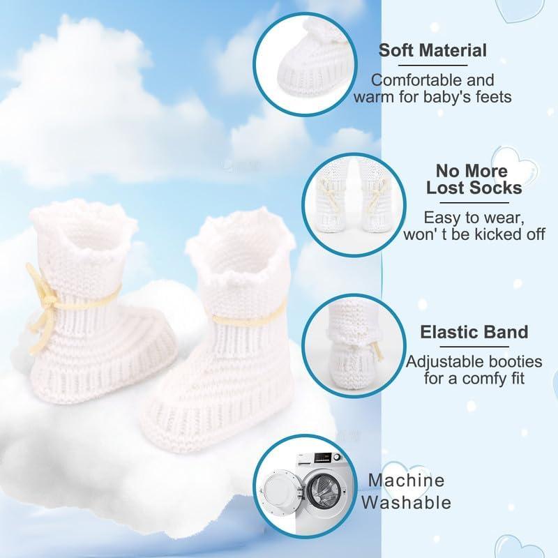 Botines de Bebé Tejidos a Mano KARUNEL 0-6 Meses Algodón