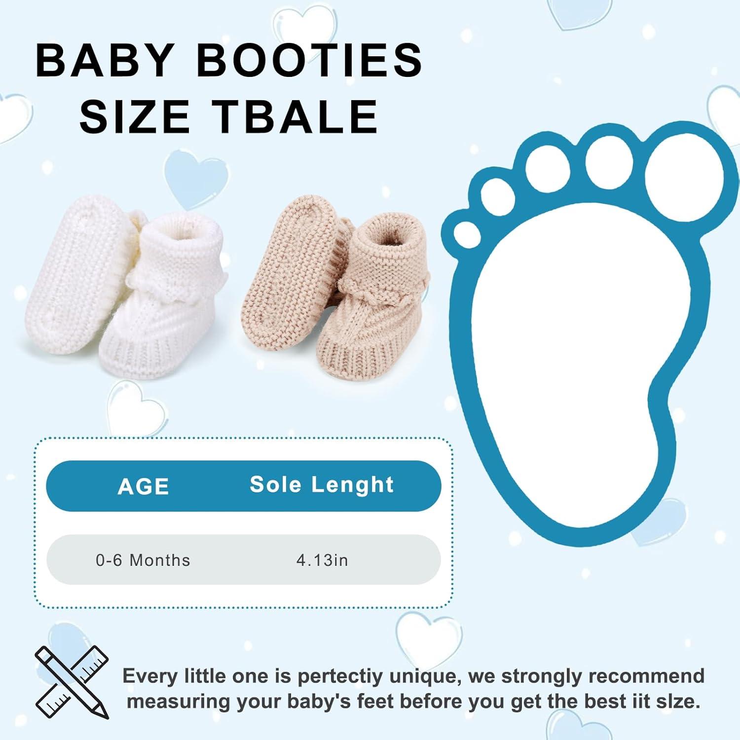 Botines de Bebé Tejidos a Mano KARUNEL 0-6 Meses Algodón