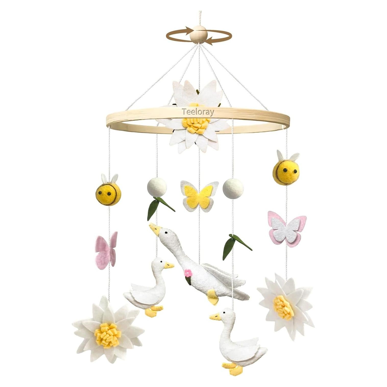 Móvil de Cuna para Bebé Teeloray Ganso Hecho a Mano 20cm