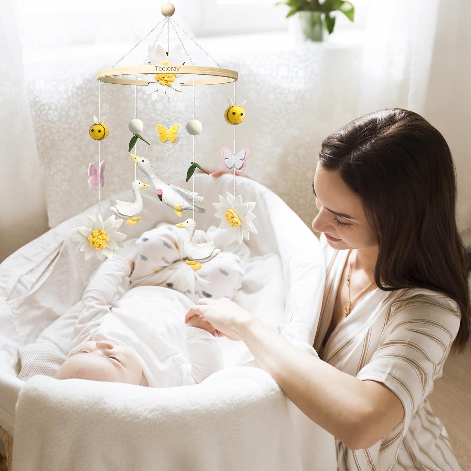 Móvil de Cuna para Bebé Teeloray Ganso Hecho a Mano 20cm