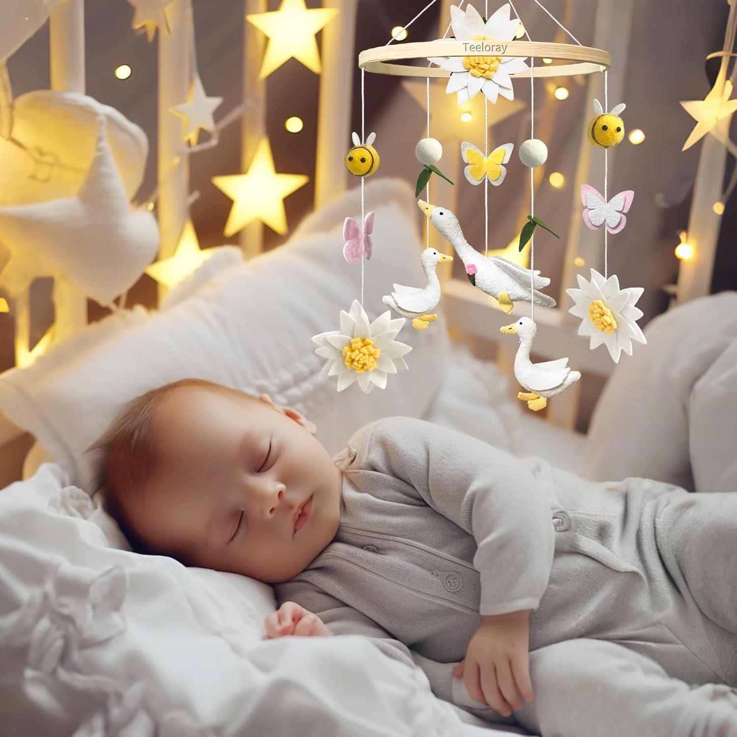 Móvil de Cuna para Bebé Teeloray Ganso Hecho a Mano 20cm