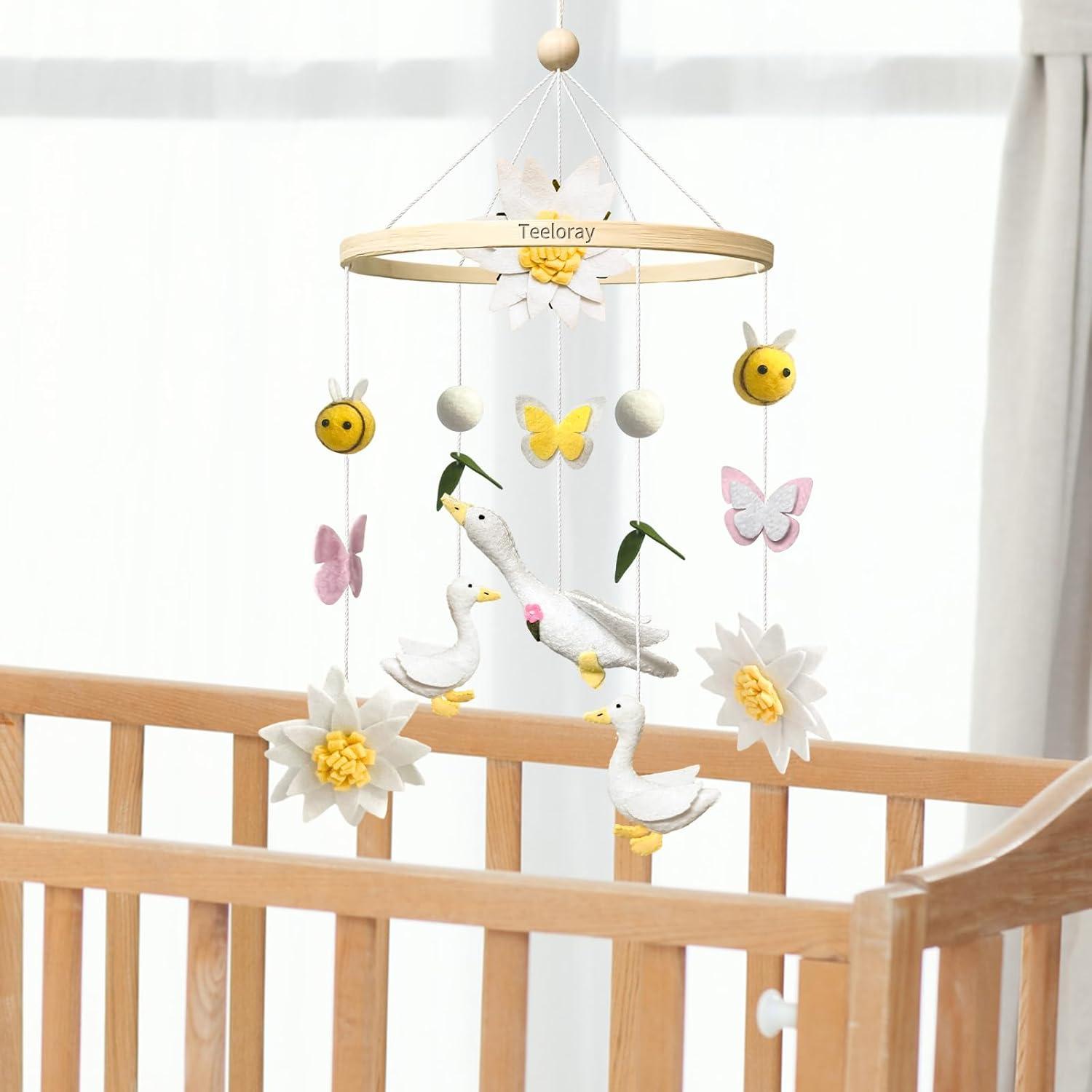 Móvil de Cuna para Bebé Teeloray Ganso Hecho a Mano 20cm