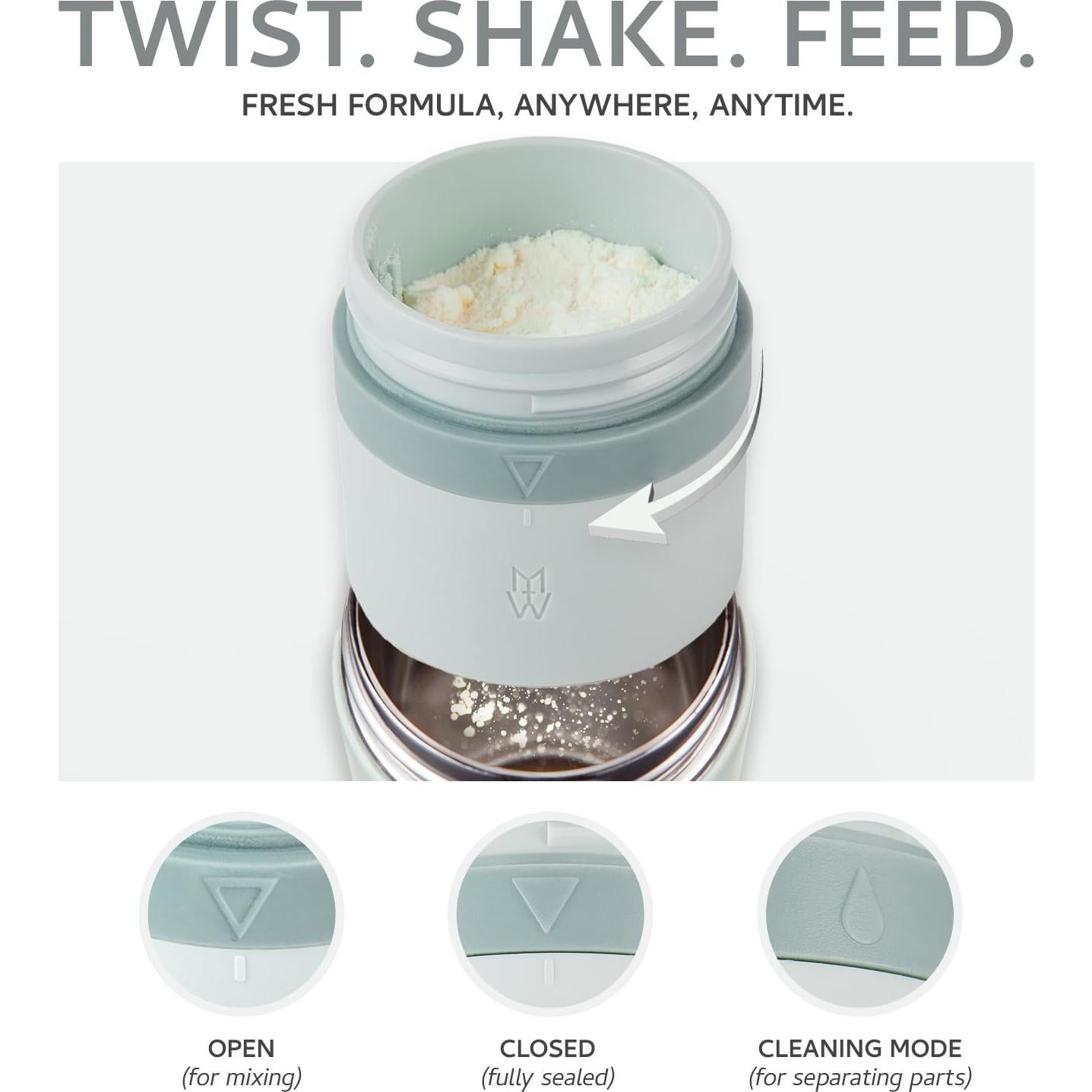 Botella y Dispensador de Fórmula para Bebés Milk & Water 150ml