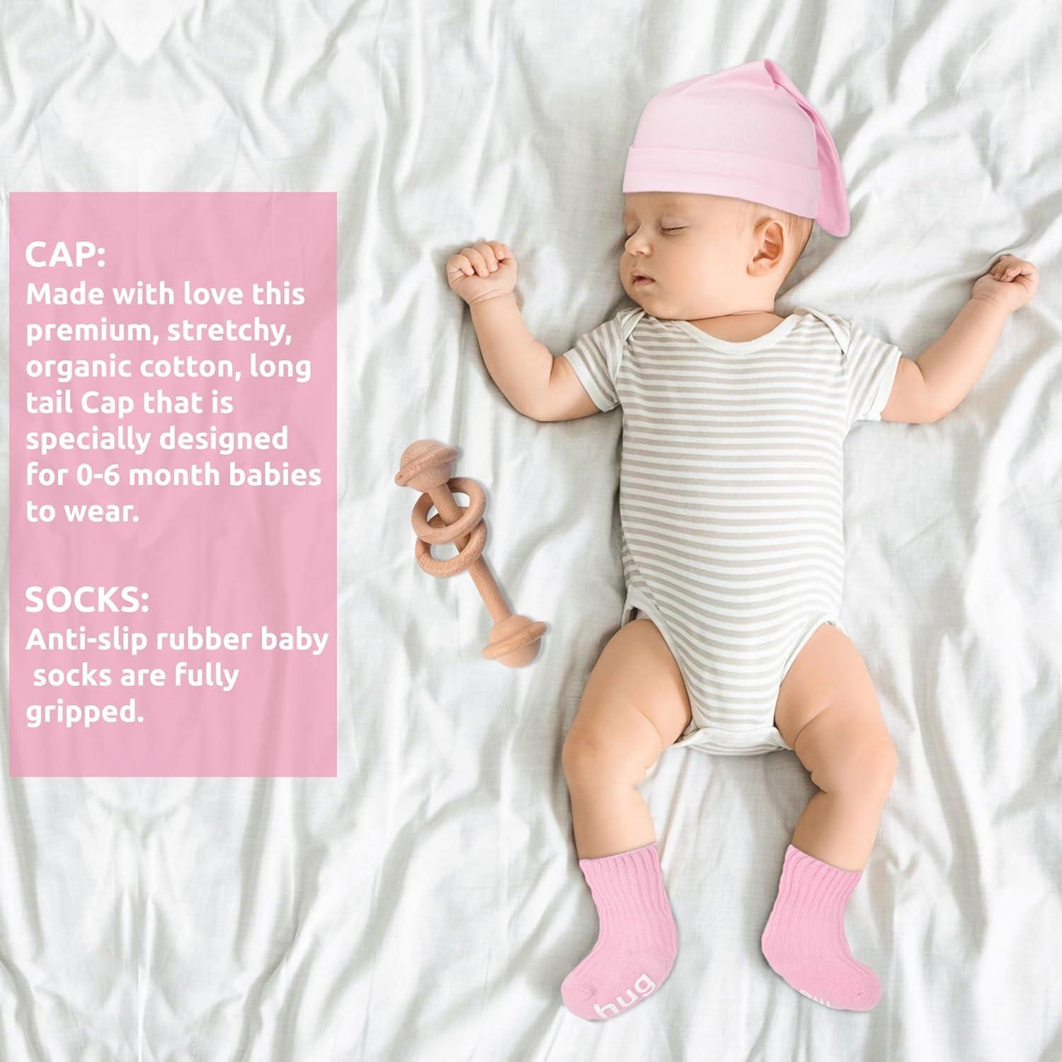 Juego de Regalo para Bebé NUTUCH - Canasta Rosa con Manta y Más