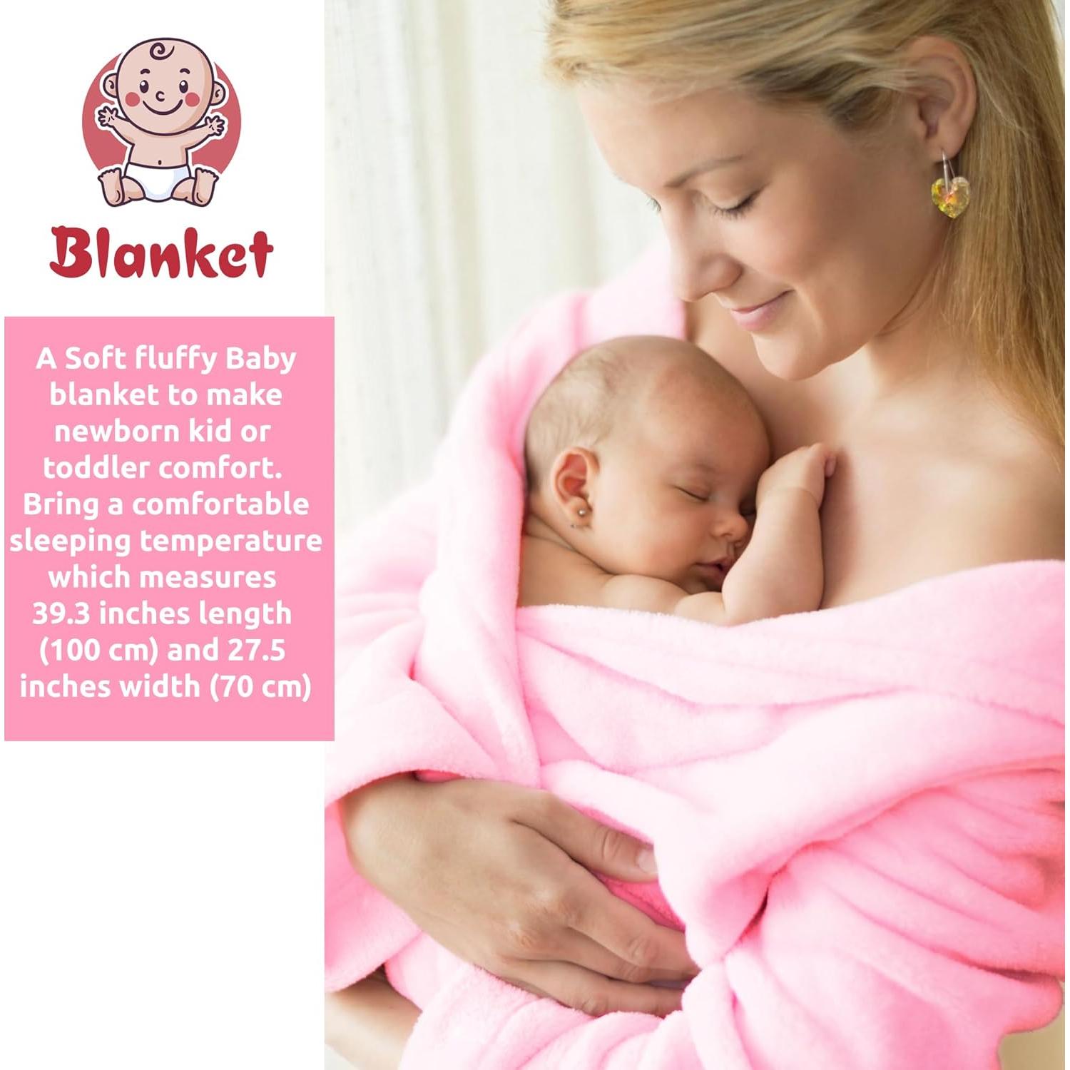 Juego de Regalo para Bebé NUTUCH - Canasta Rosa con Manta y Más