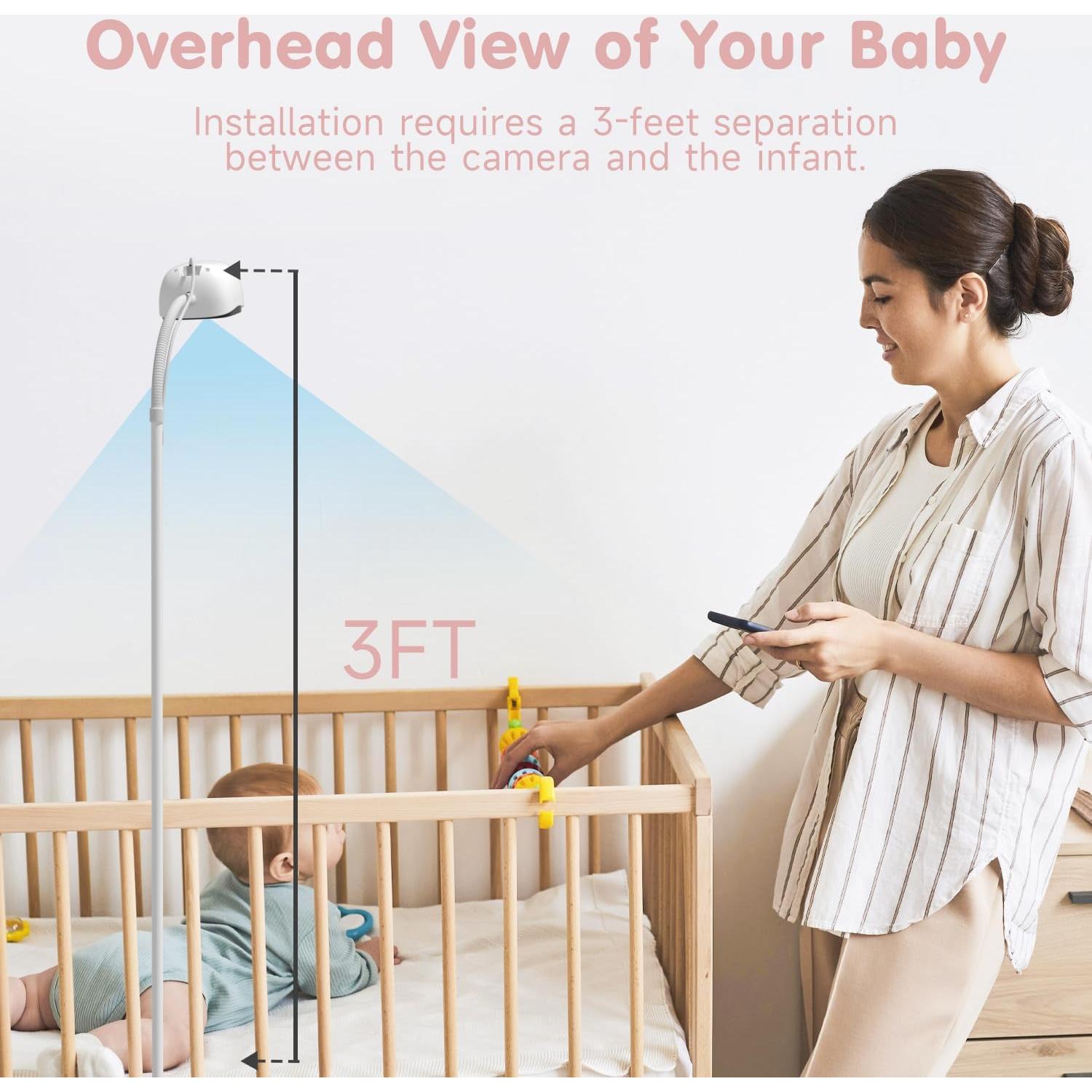 Cámara para Bebés RICHCHO BW6NB-All 2K WiFi con Monitor AI