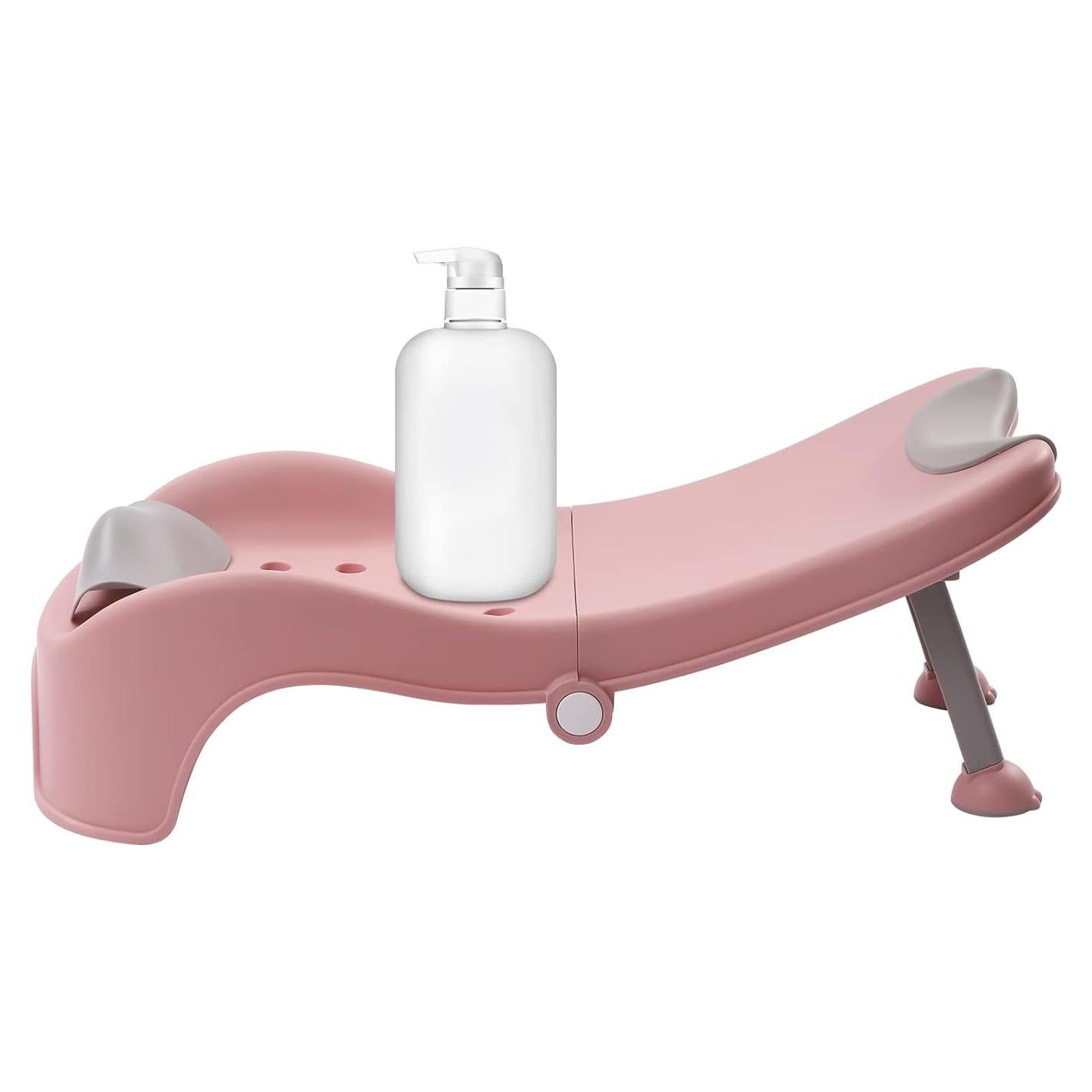 Silla de Champú Ajustable para Niños Rosa - 0 a 5 Años