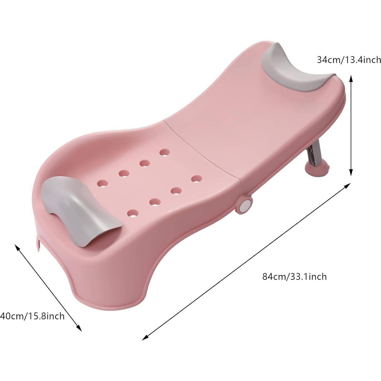 Silla de Champú Ajustable para Niños Rosa - 0 a 5 Años