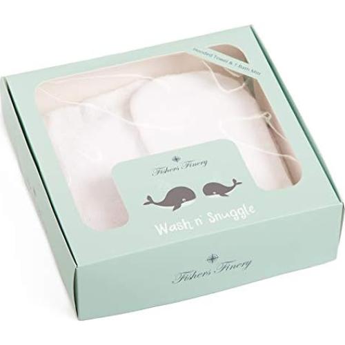 Juego de Toalla con Capucha y Paño de Lavado Fishers Finery Azul