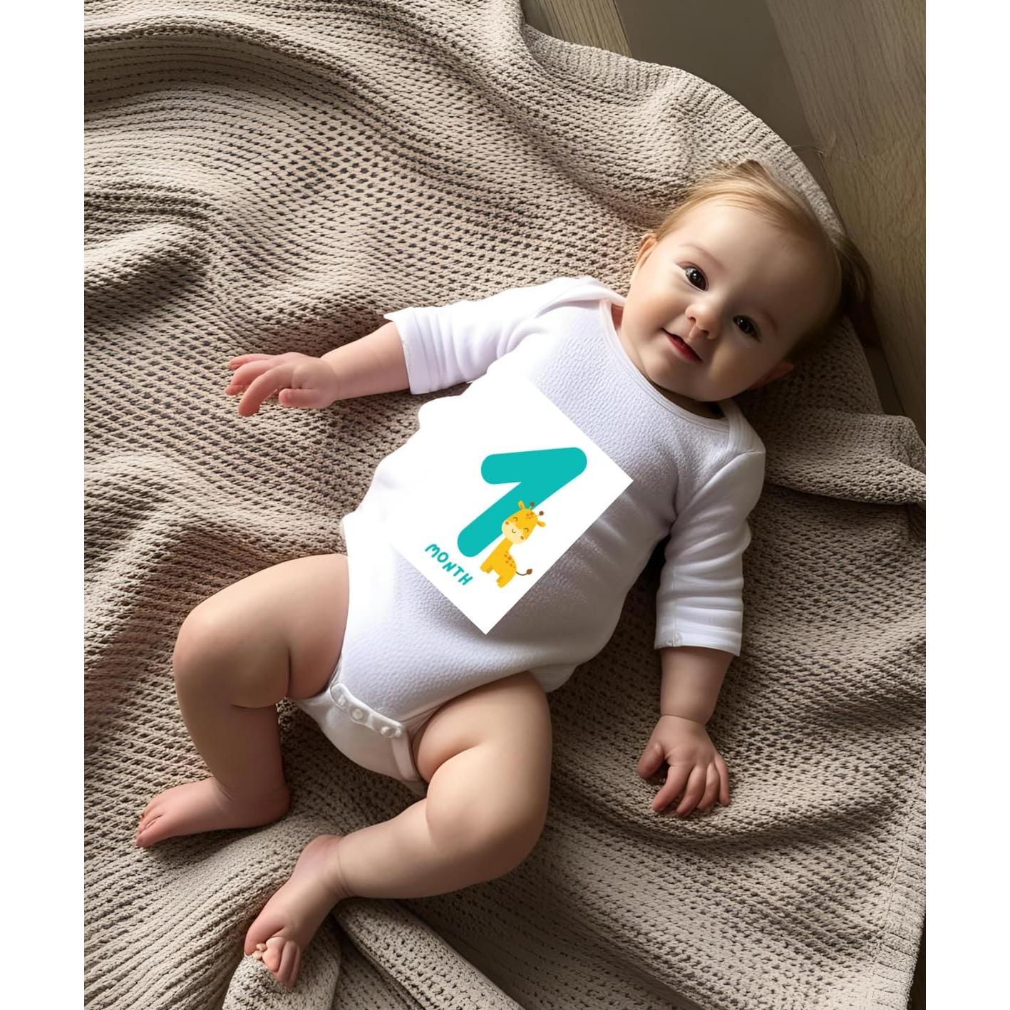 Tarjetas de Hitos Mensuales Bebé TODOKRAFT Azul 13 Piezas