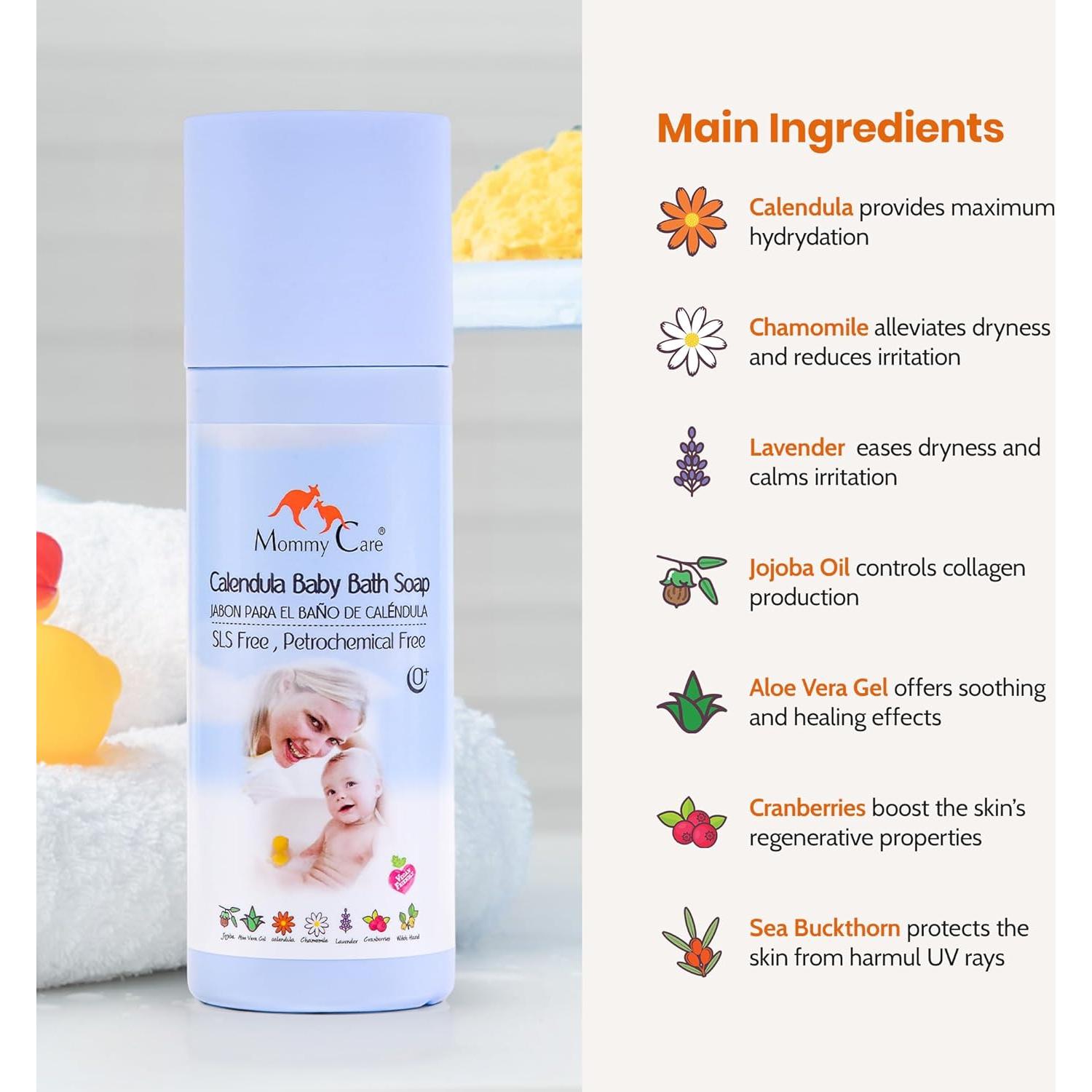 Jabón de Baño para Bebés Mommy Care 400ml - Suave con Calendula