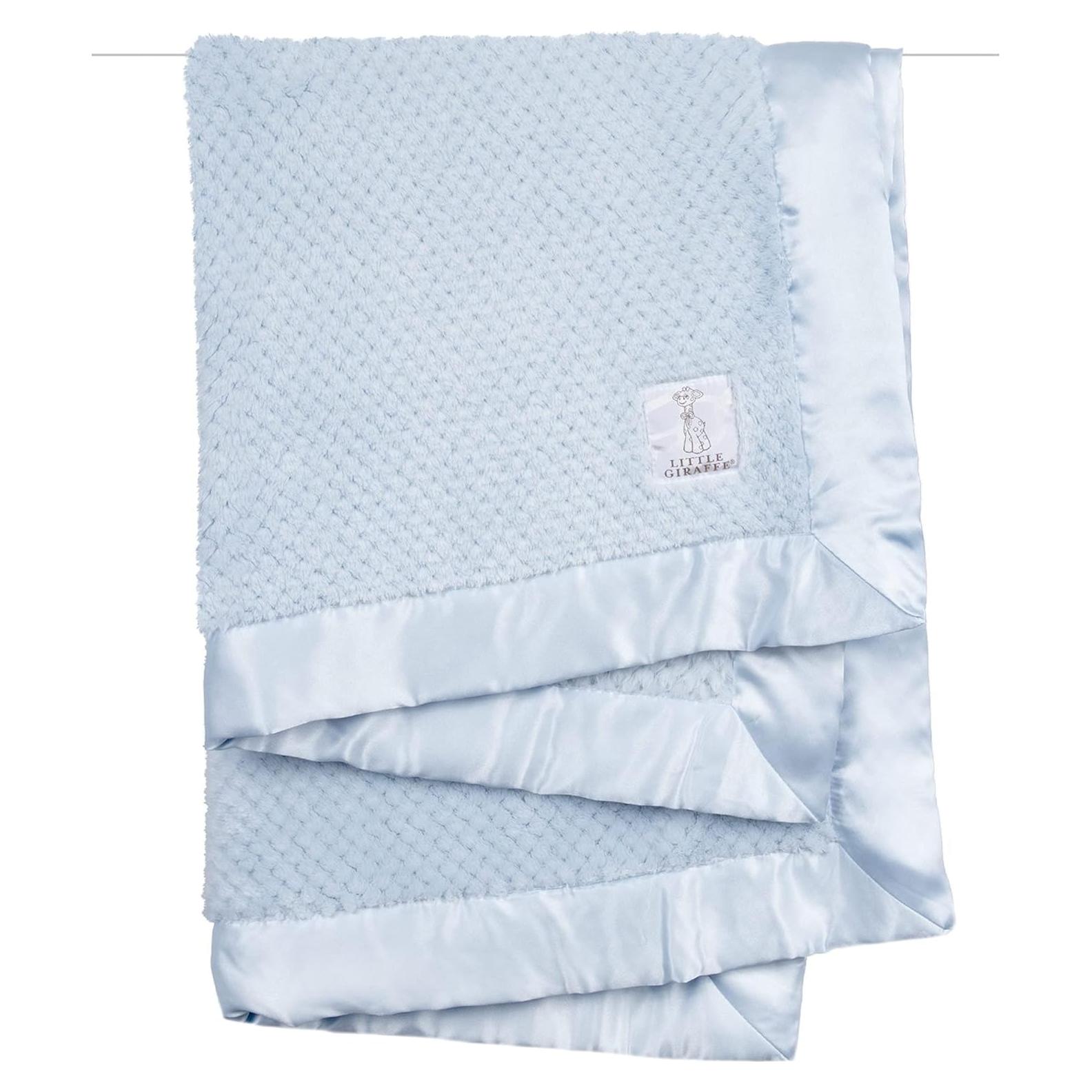 Manta de Bebé Little Giraffe Honeycomb 91x77 cm Azul