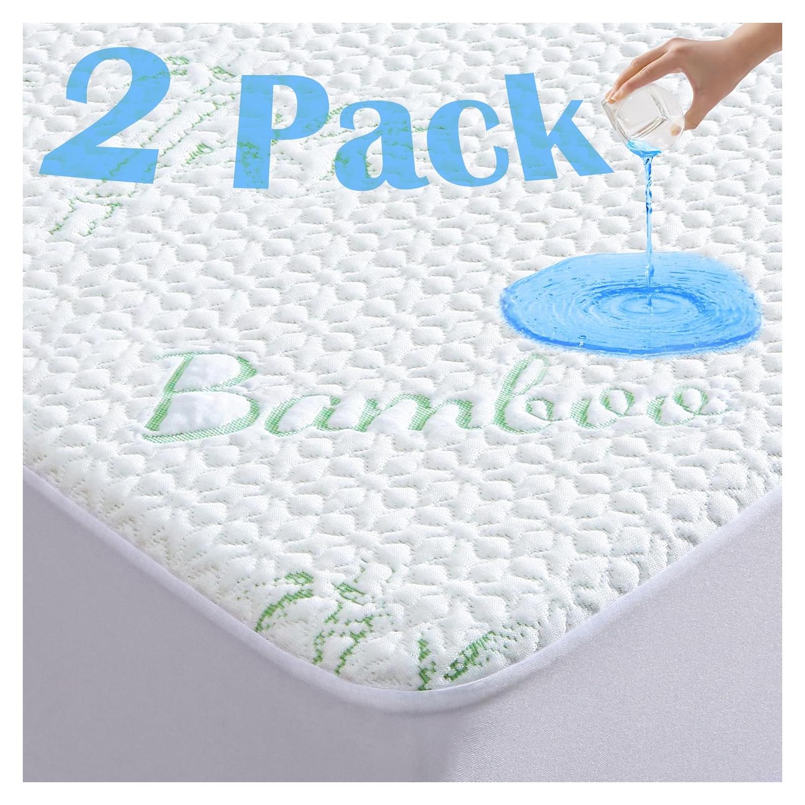 Protector de Colchón Twin GOONIK 2 Pack Impermeable 191x99 cm