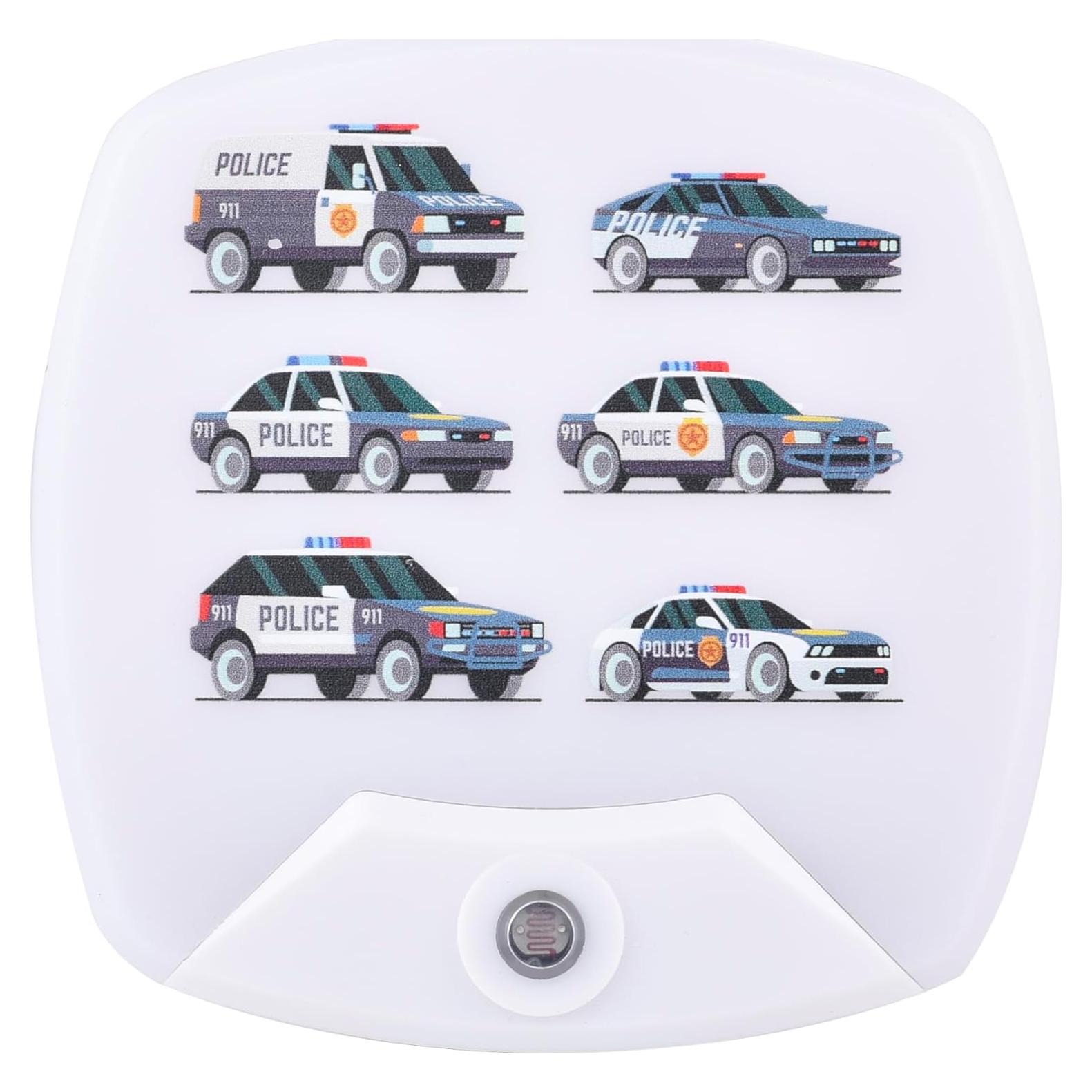 Luz Nocturna LED Omeet Coche de Dibujos Animados - 2 Unidades