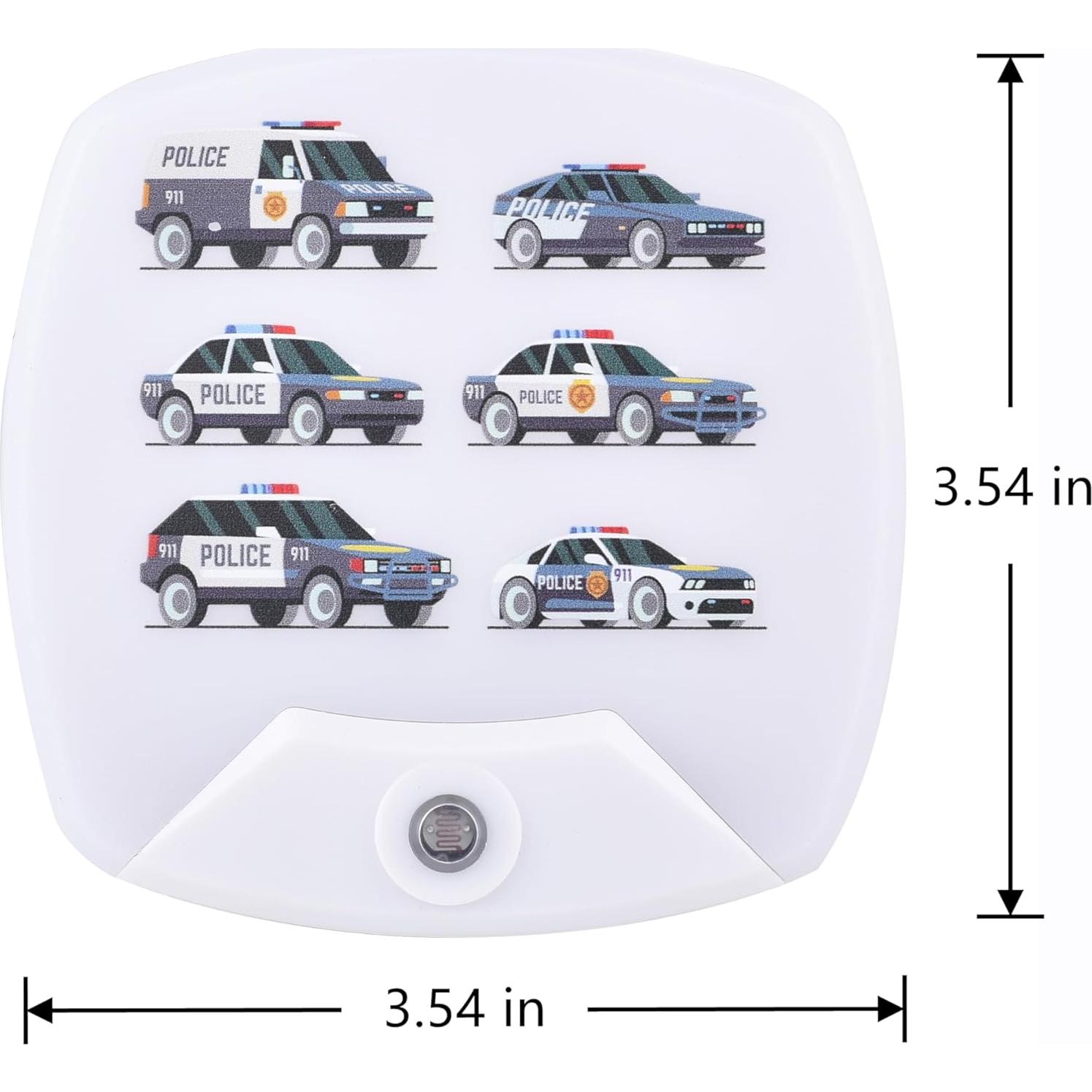 Luz Nocturna LED Omeet Coche de Dibujos Animados - 2 Unidades