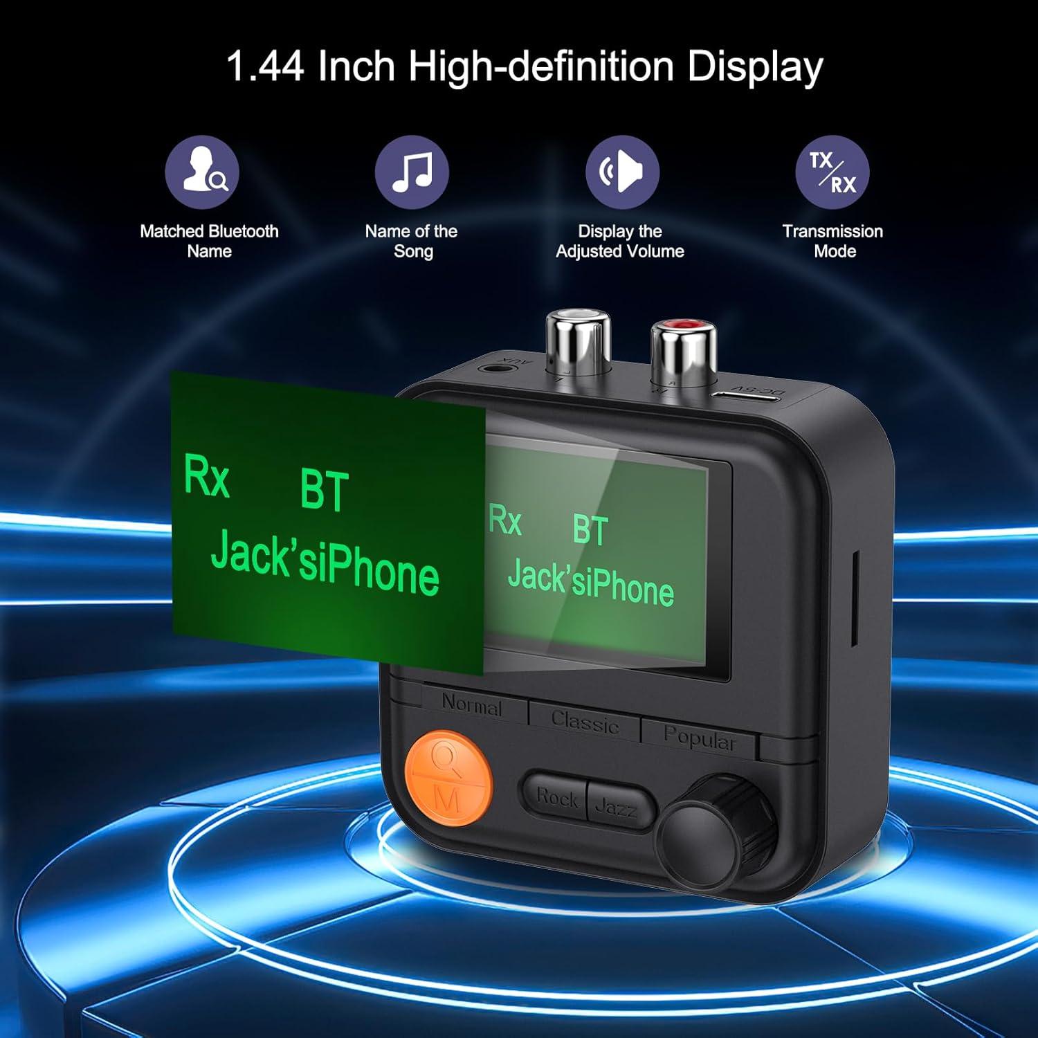 Transmisor Receptor Bluetooth 5.2 JXTZ, Adaptador Audio HiFi