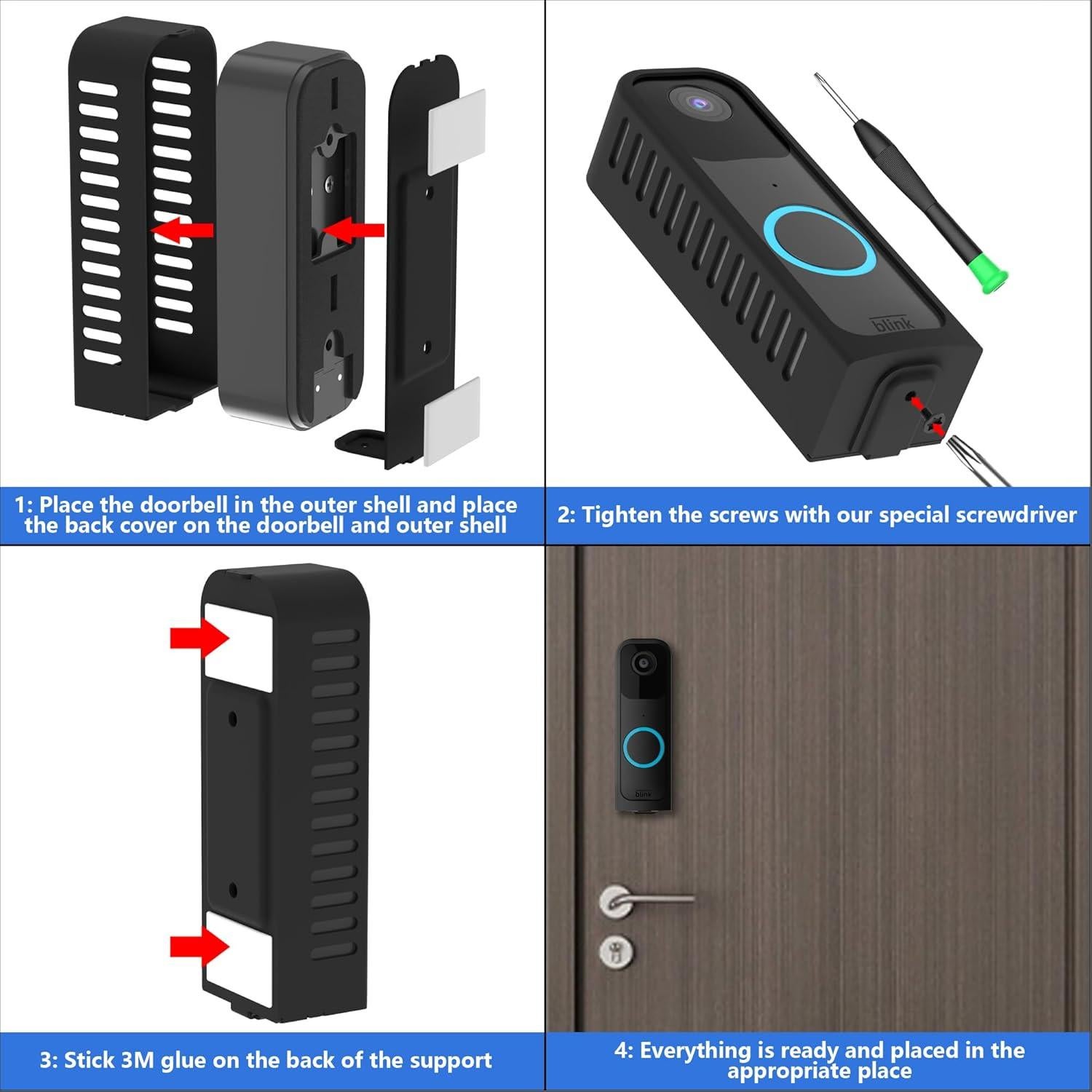 Soporte para Timbre Blink PEIXINHUANBAO Negro Antirrobo