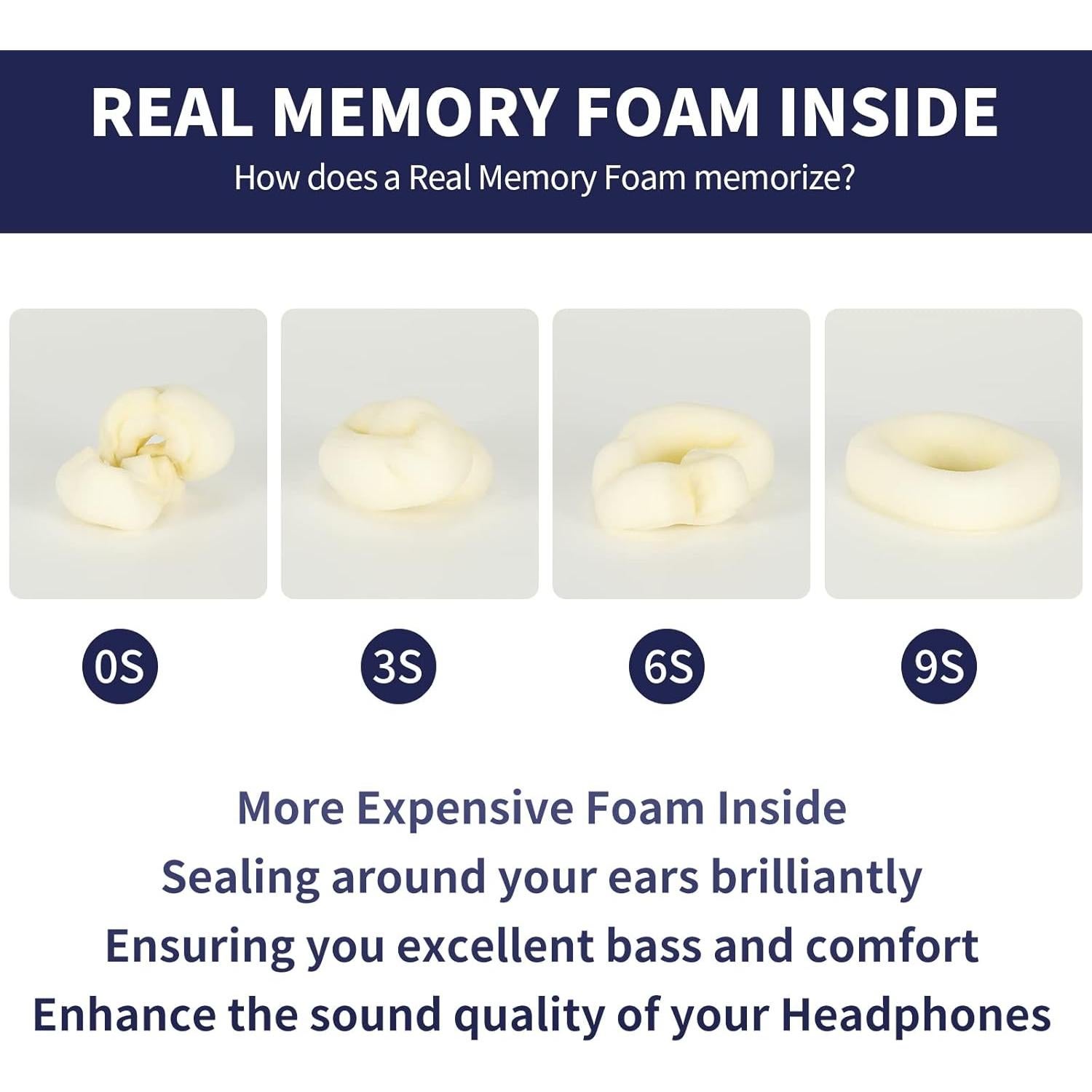 Almohadillas de Repuesto Damex para Auriculares Bose QC Ultra - Espuma de Memoria y Cuero Negro