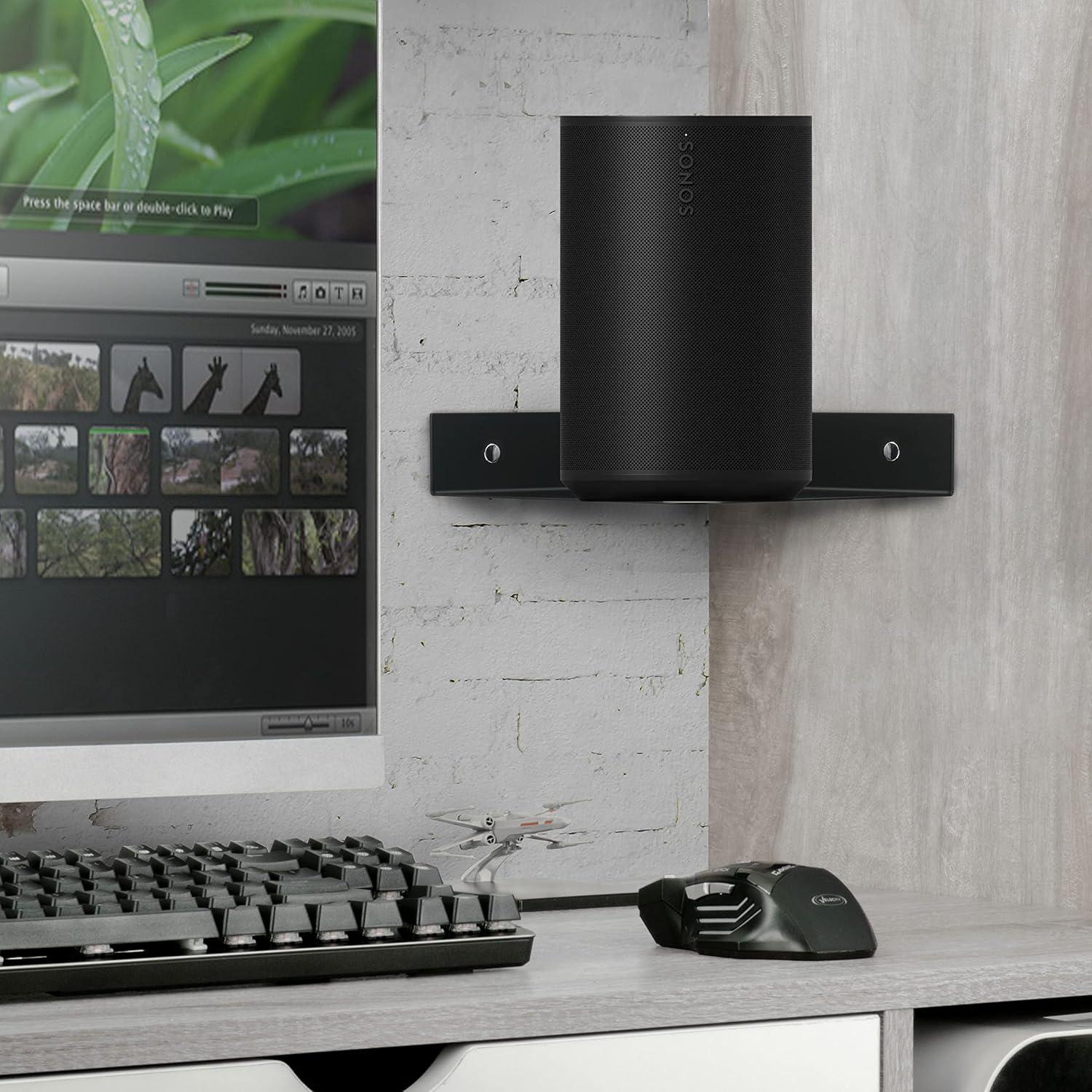 Estante de esquina de metal Brainwavz 20.32 cm negro