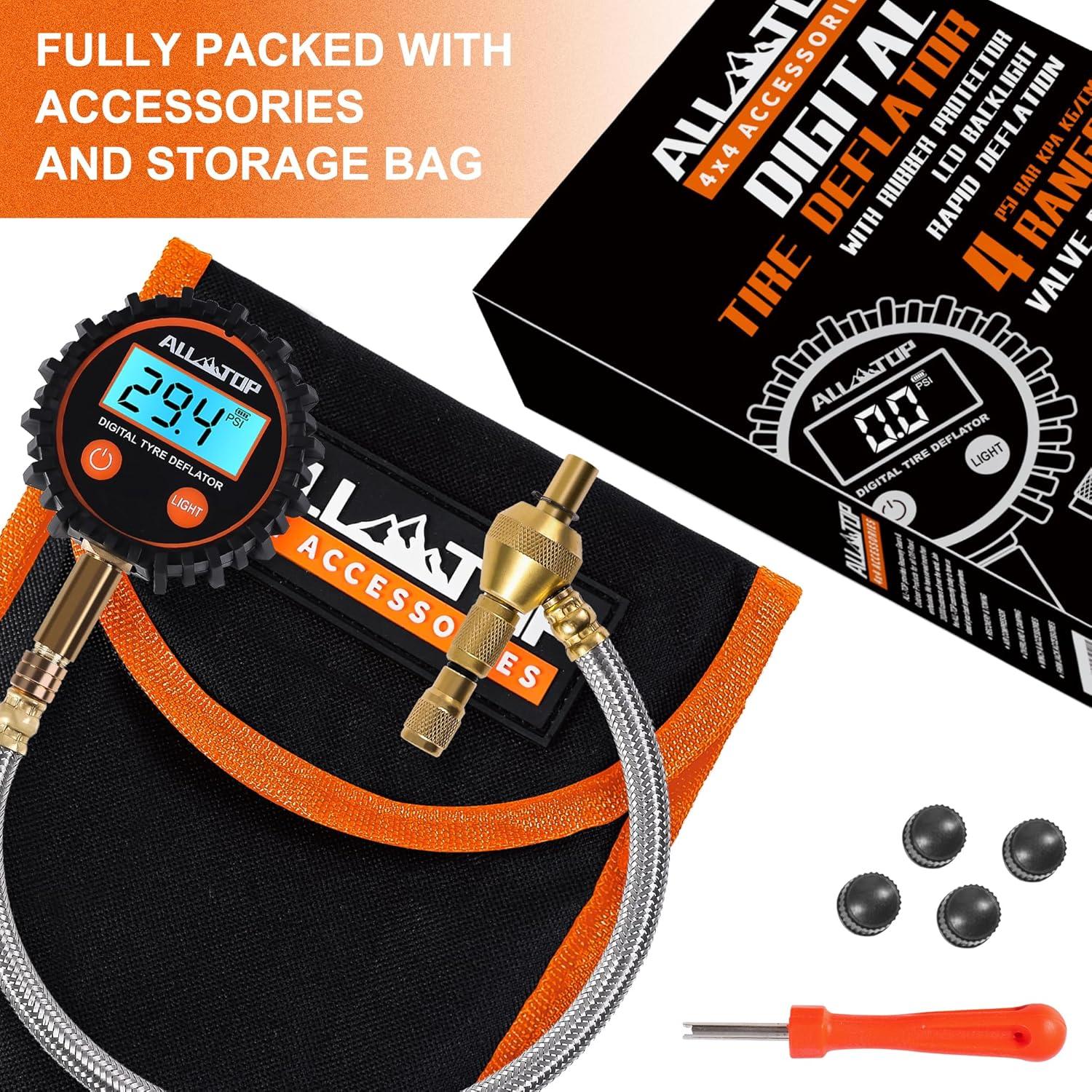 Desinflador Digital de Neumáticos ALL-TOP 250 PSI con Manómetro