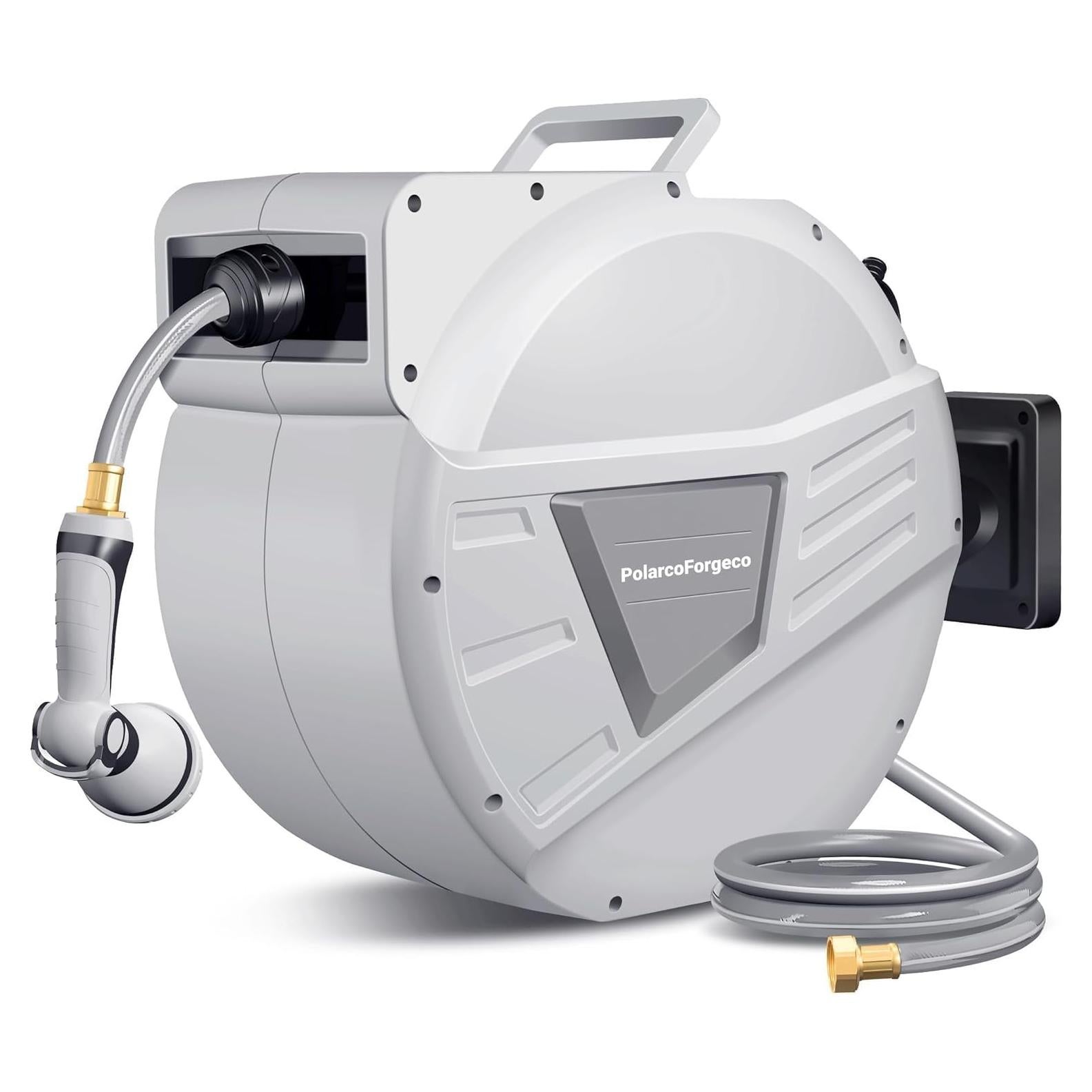 Carrete de Manguera Retráctil PolarcoForgeco 19.81 m Gris