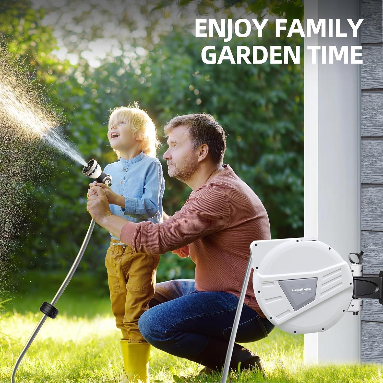 Carrete de Manguera Retráctil PolarcoForgeco 19.81 m Gris