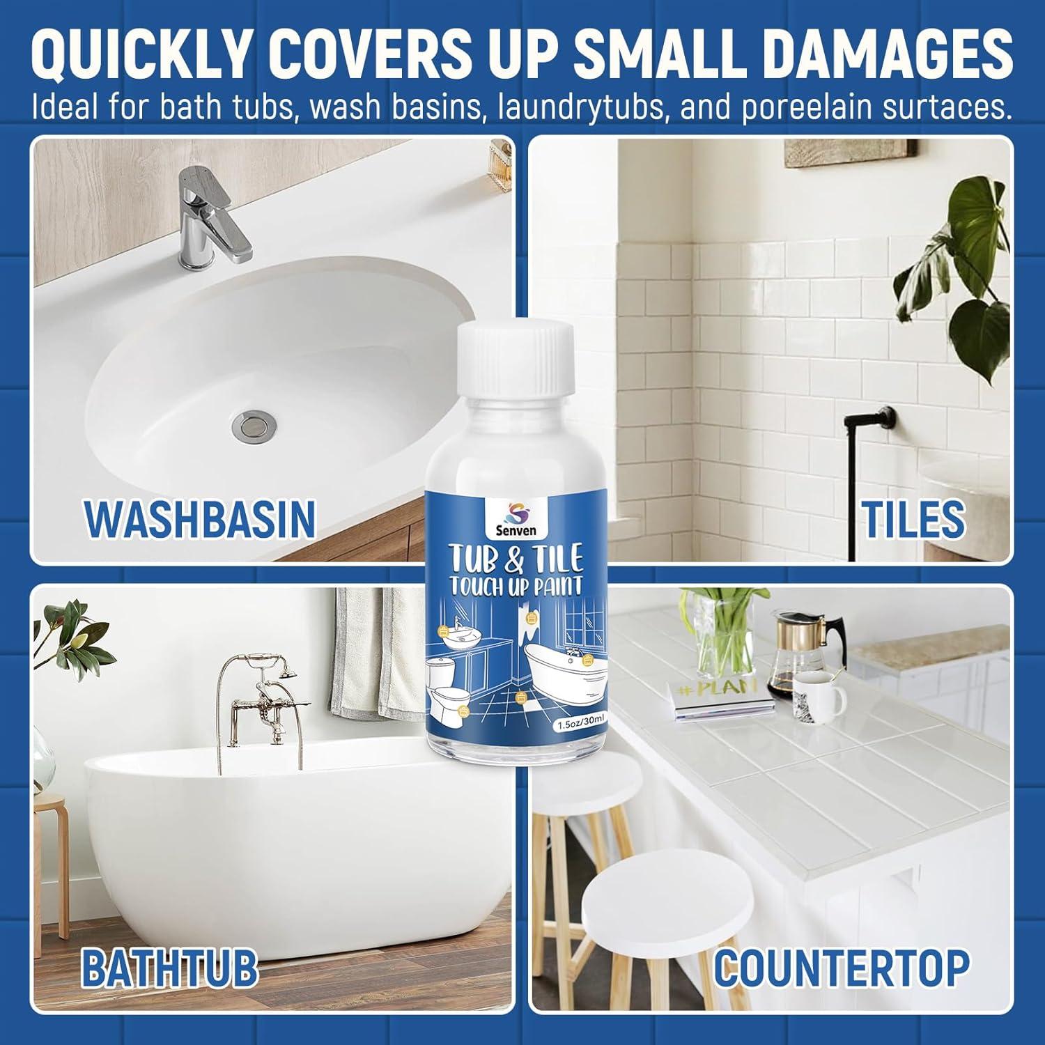 Kit de pintura blanca SENVEN para retoques de baño 3x45ml