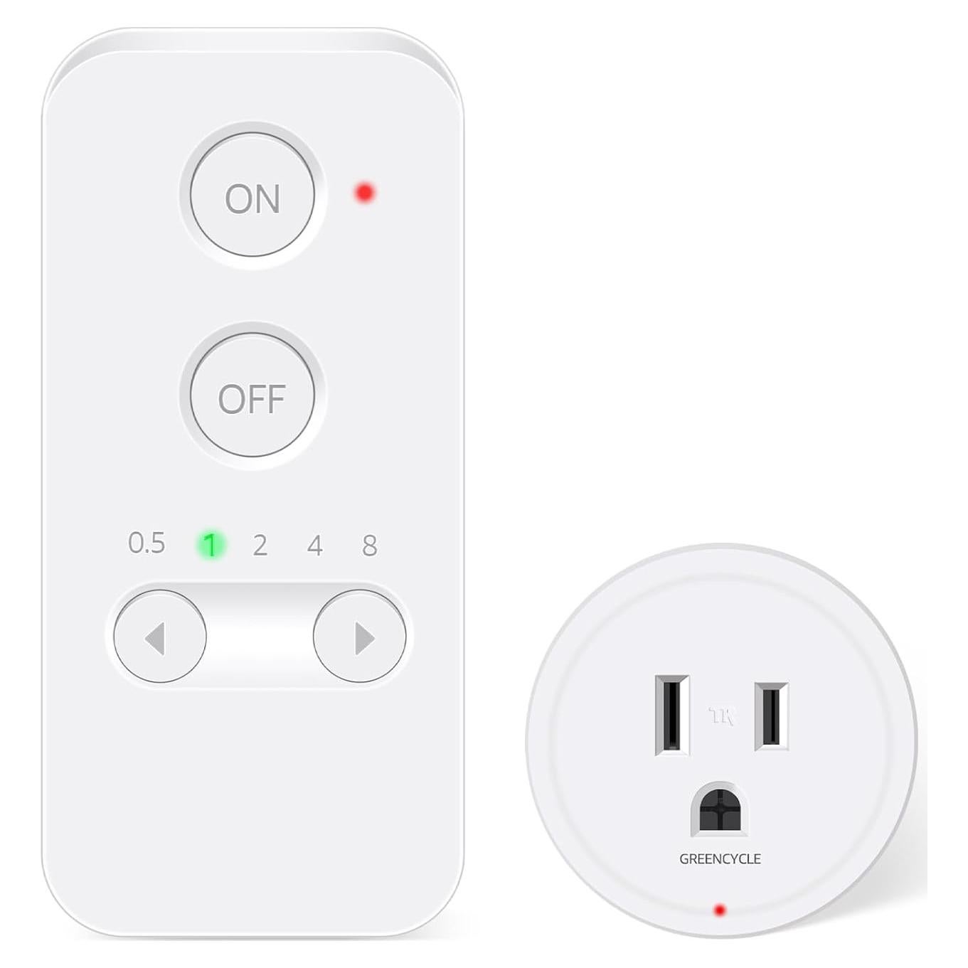 Enchufe de Control Remoto Greencycle 15A 1500W Temporizador