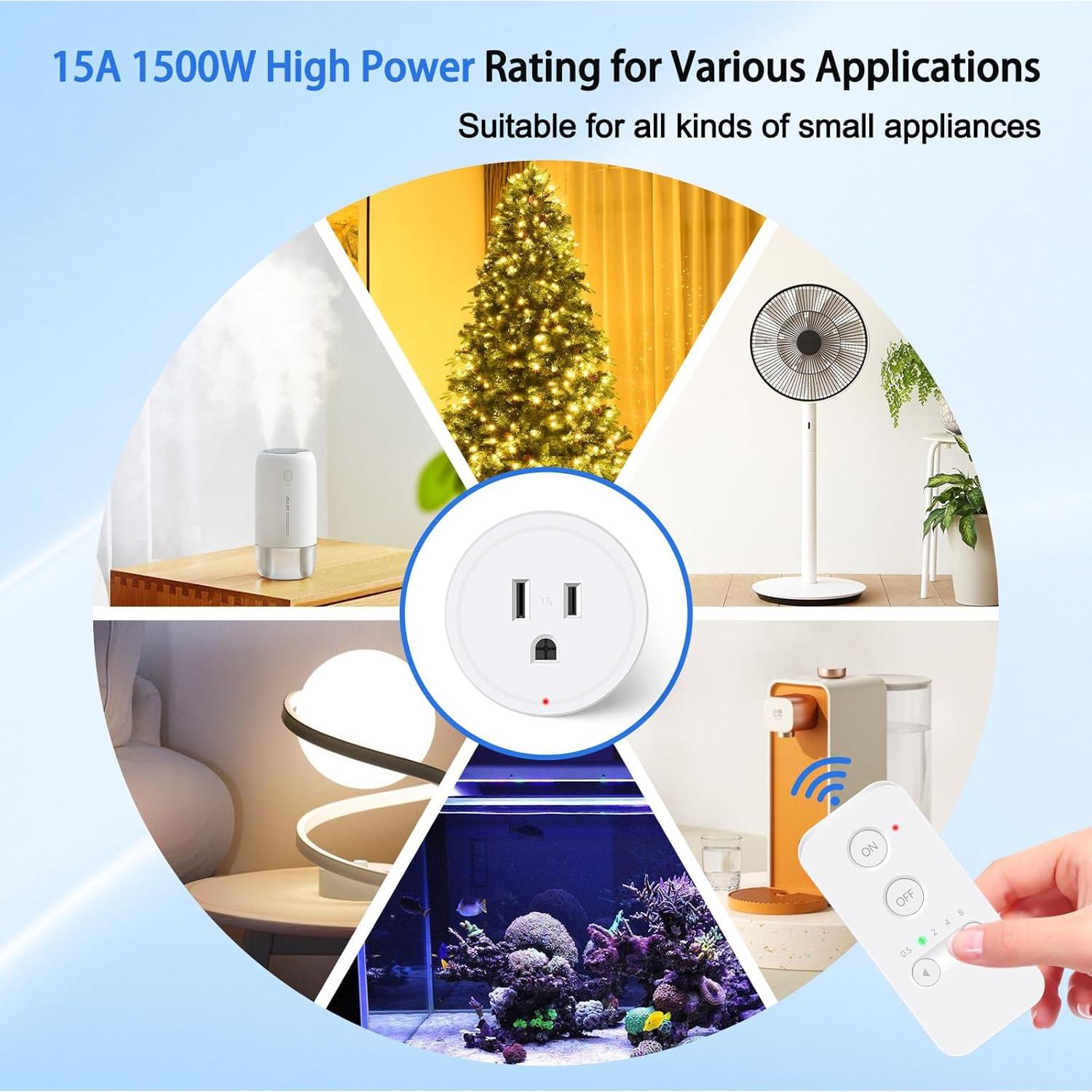 Enchufe de Control Remoto Greencycle 15A 1500W Temporizador