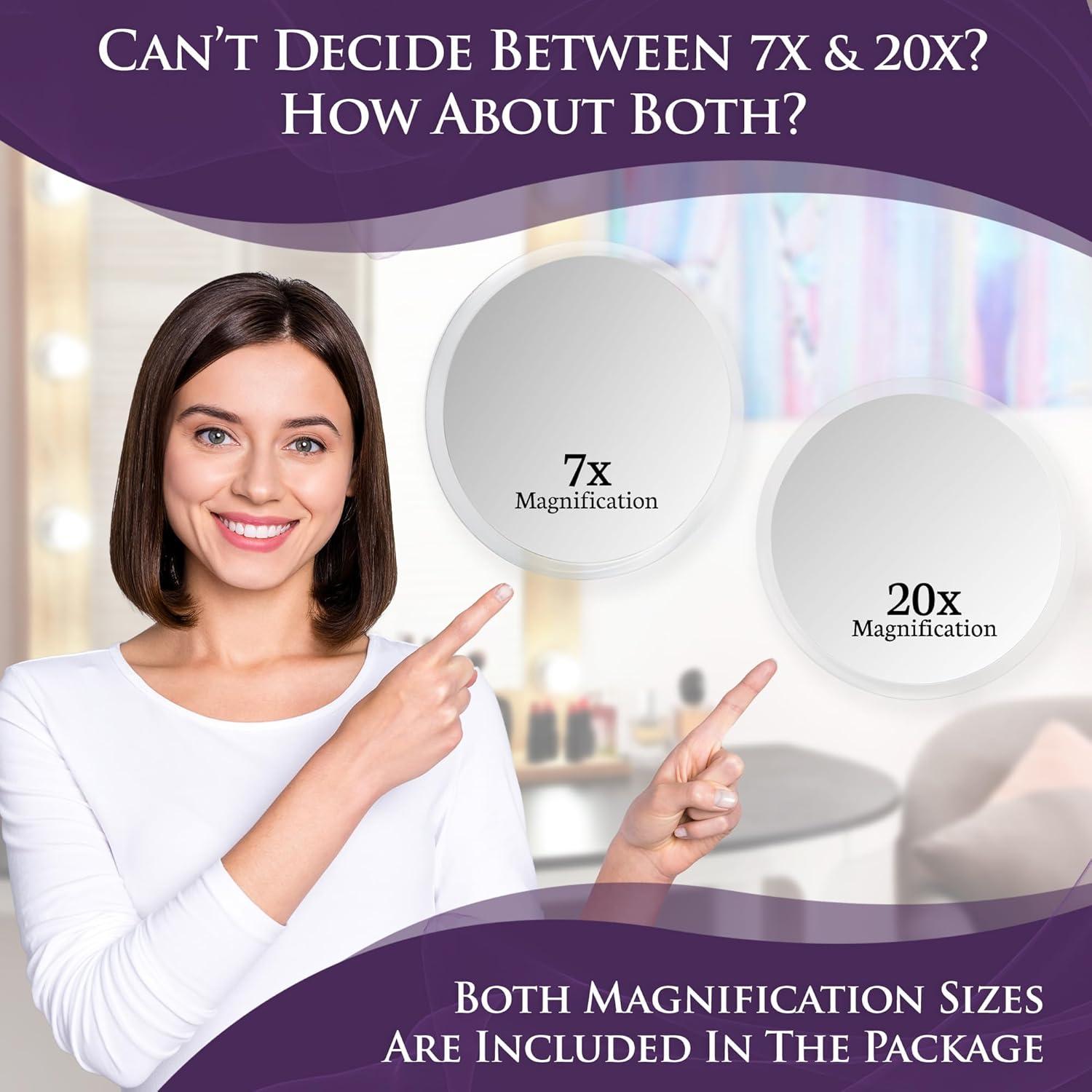 Juego de Espejos Aumentadores 20X y 7X Mirrorvana - Vidrio