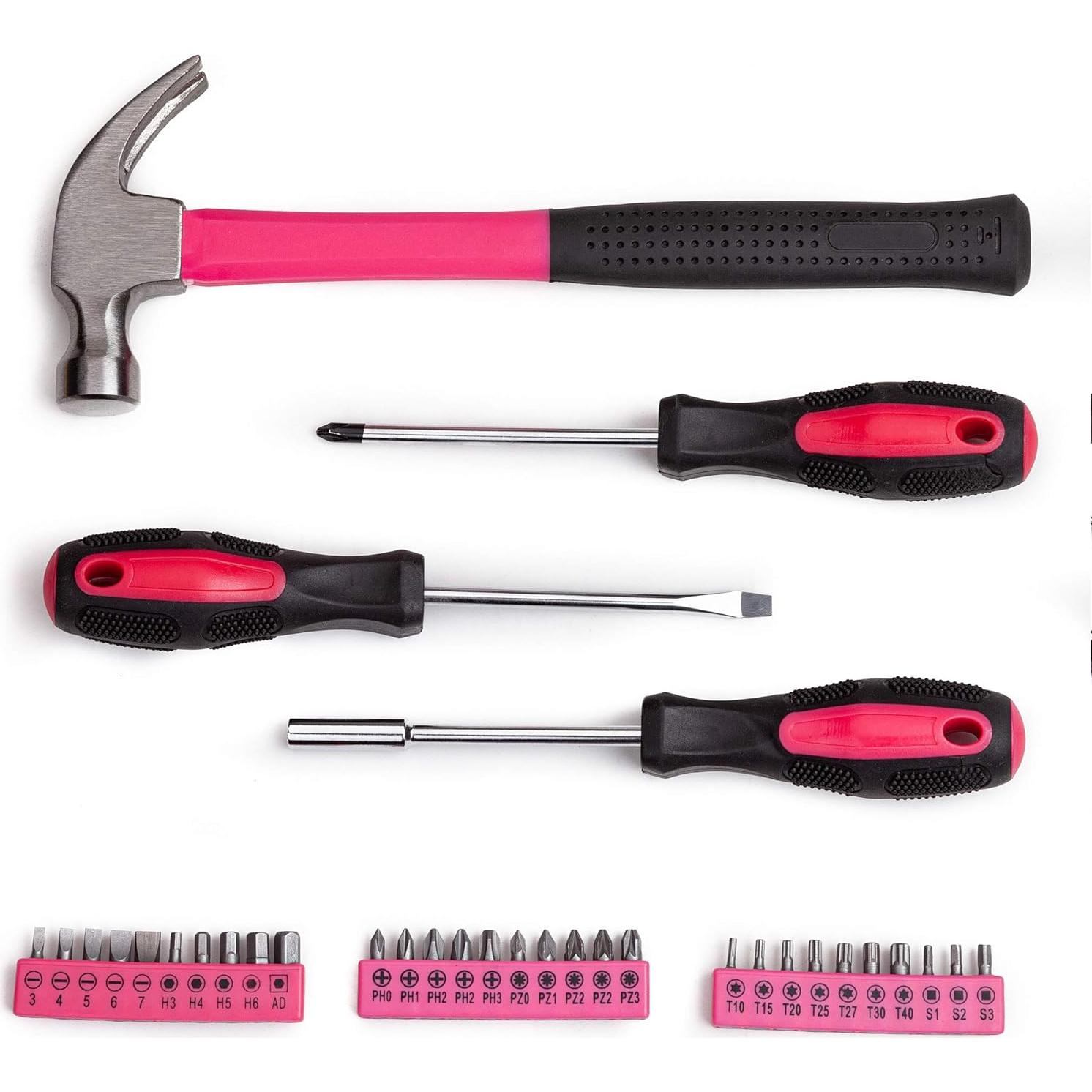 Juego de Herramientas Cartman 148 Piezas con Caja Rosa