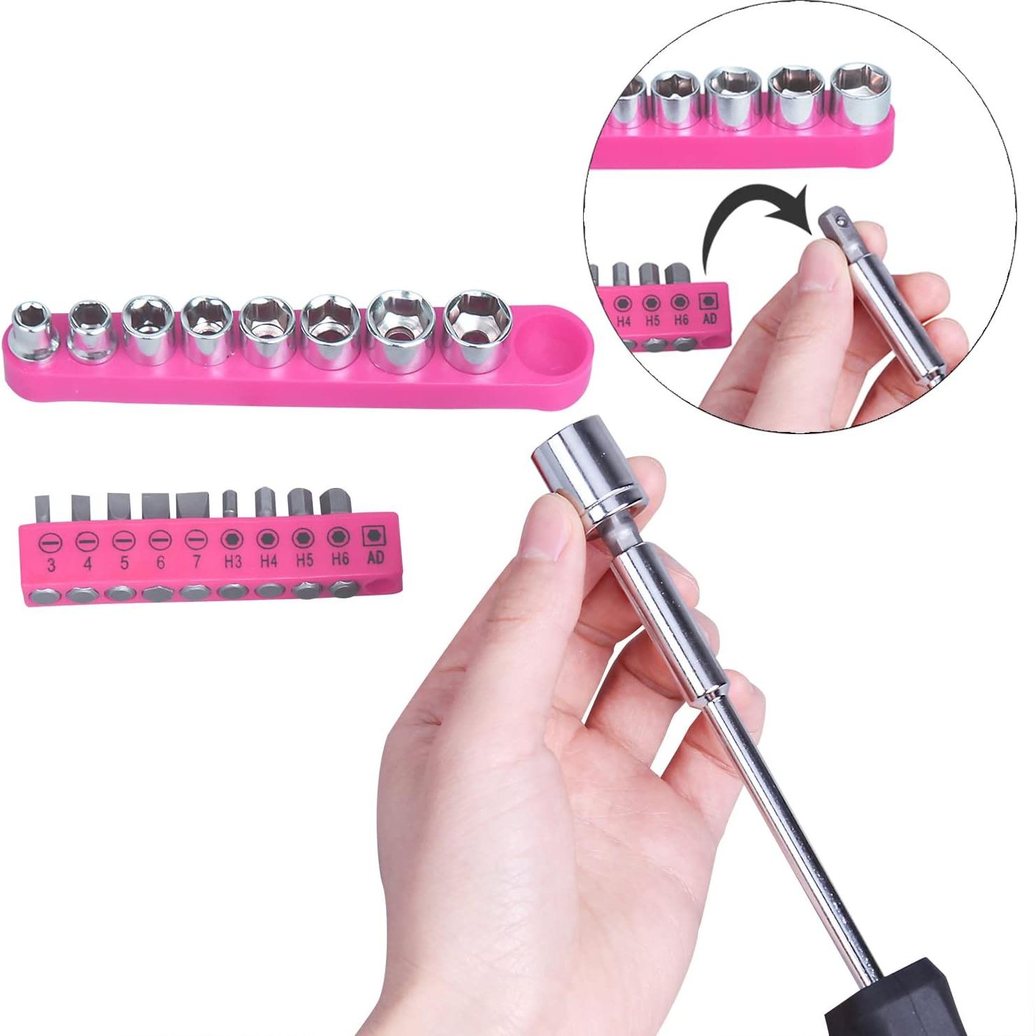 Juego de Herramientas Cartman 148 Piezas con Caja Rosa