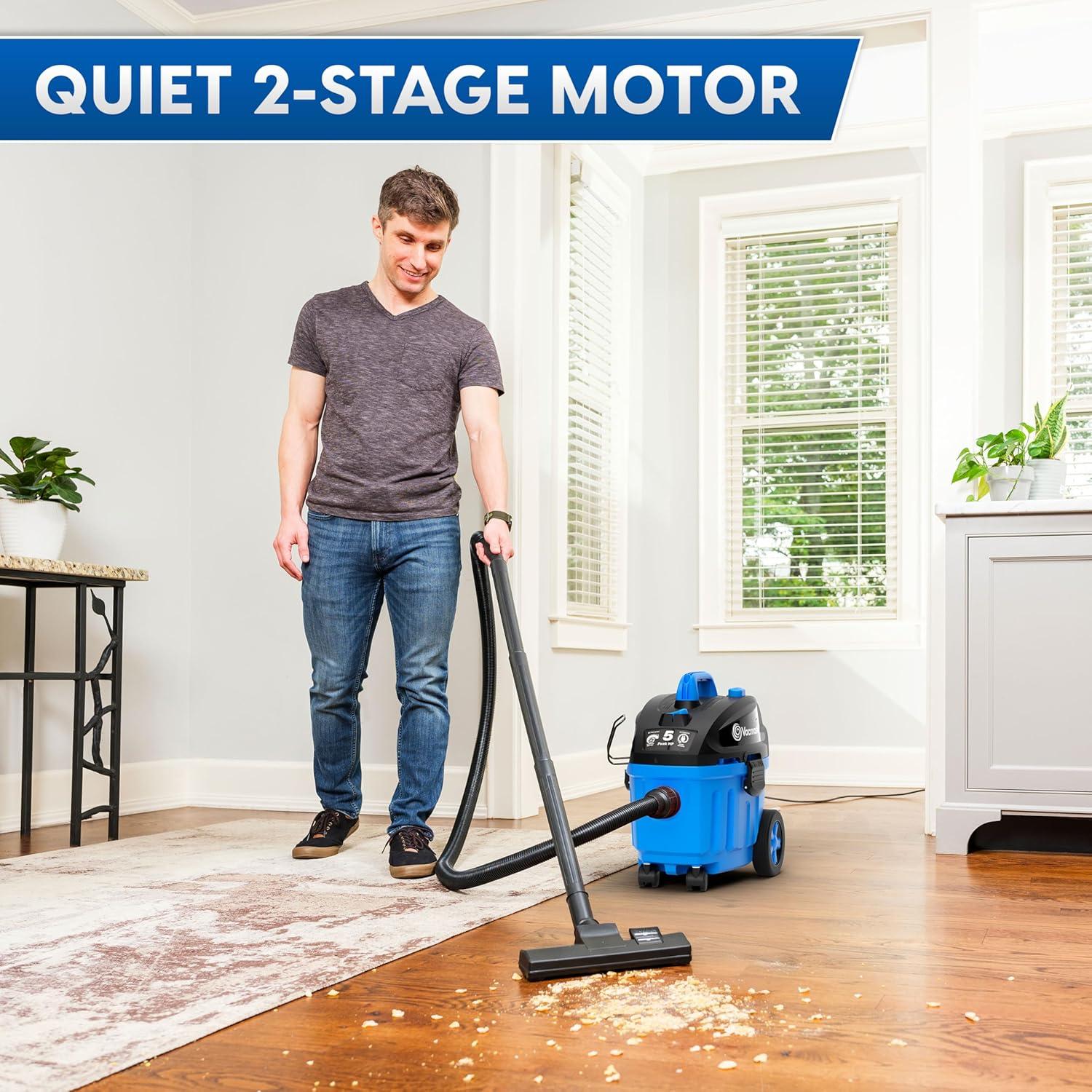 Aspiradora Húmedo/Seco Vacmaster 15.14L 5HP VF408 Azul