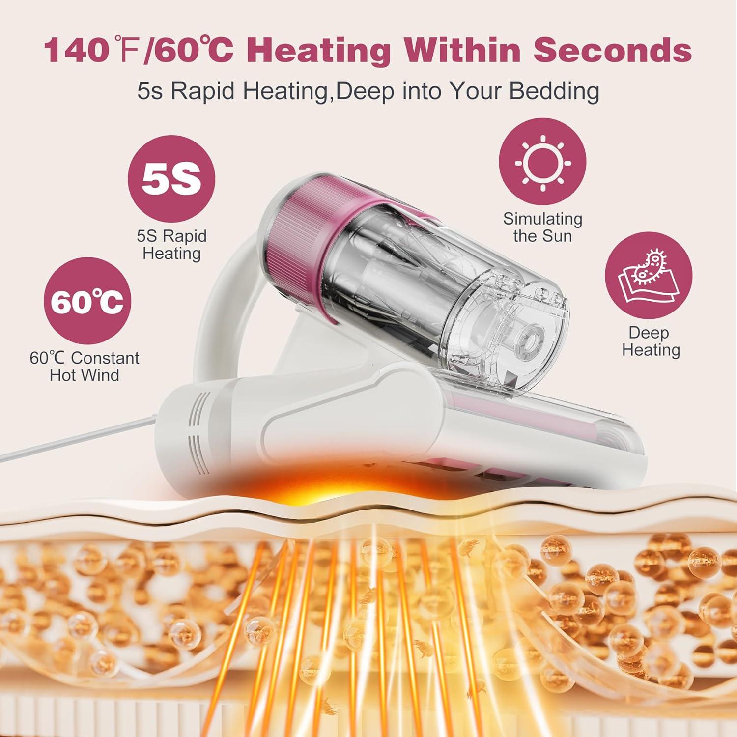 Limpiador de colchones Boolean Cloud 400W con luz UV y calefacción