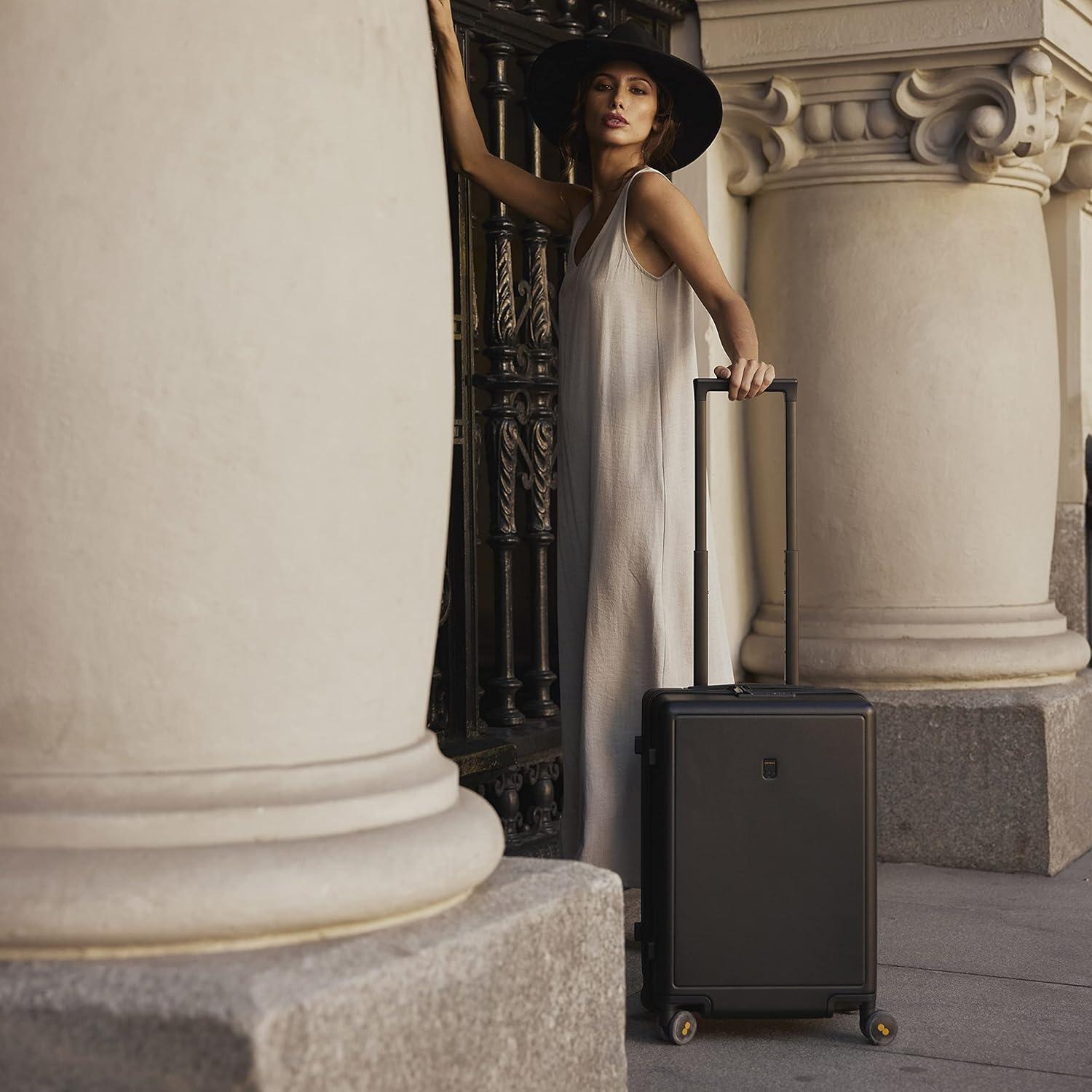 Maleta de Mano LEVEL8 Elegance 20 Pulgadas Negra con Ruedas