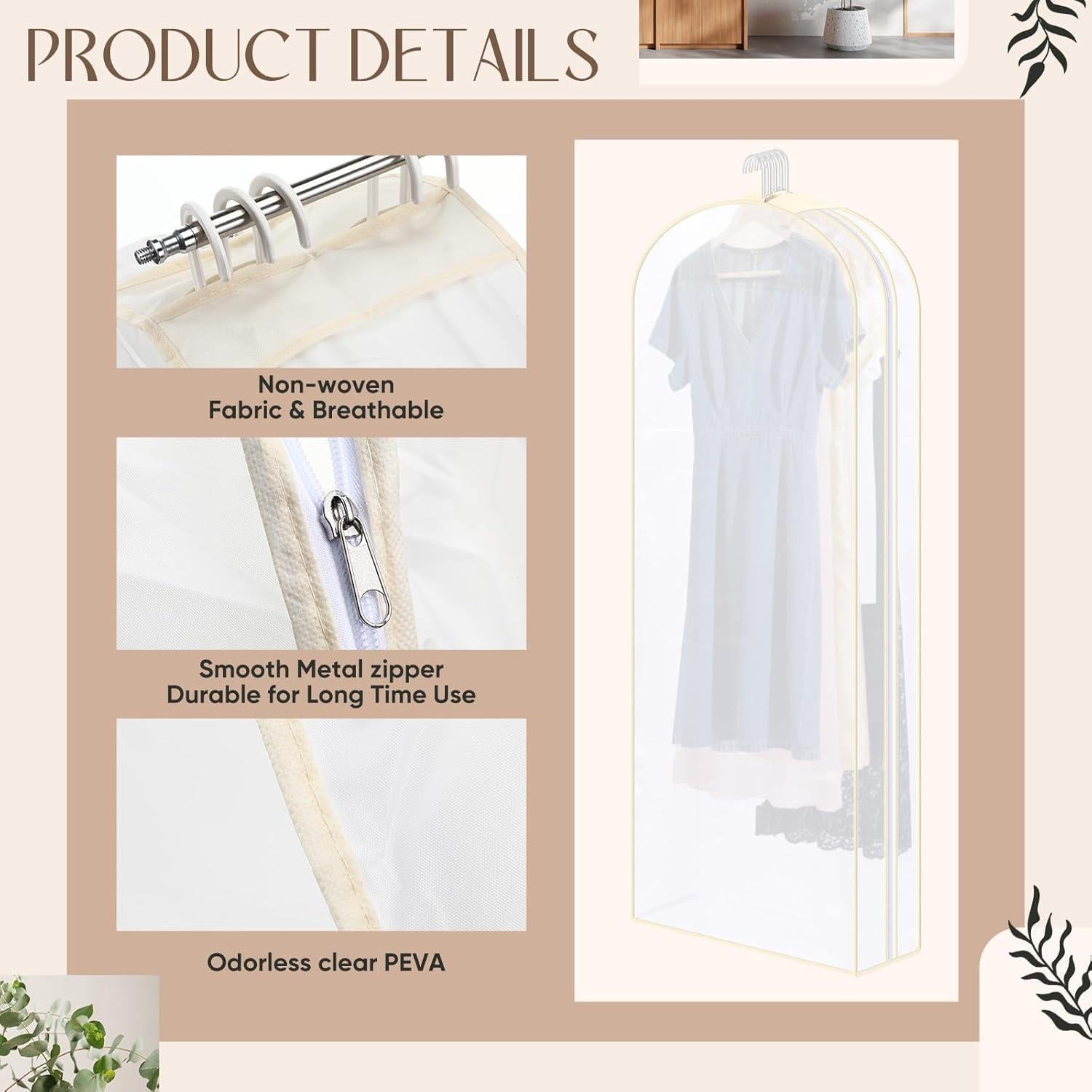 Bolsas de Ropa Transparentes Chunful 4-Pack 60" x 10"