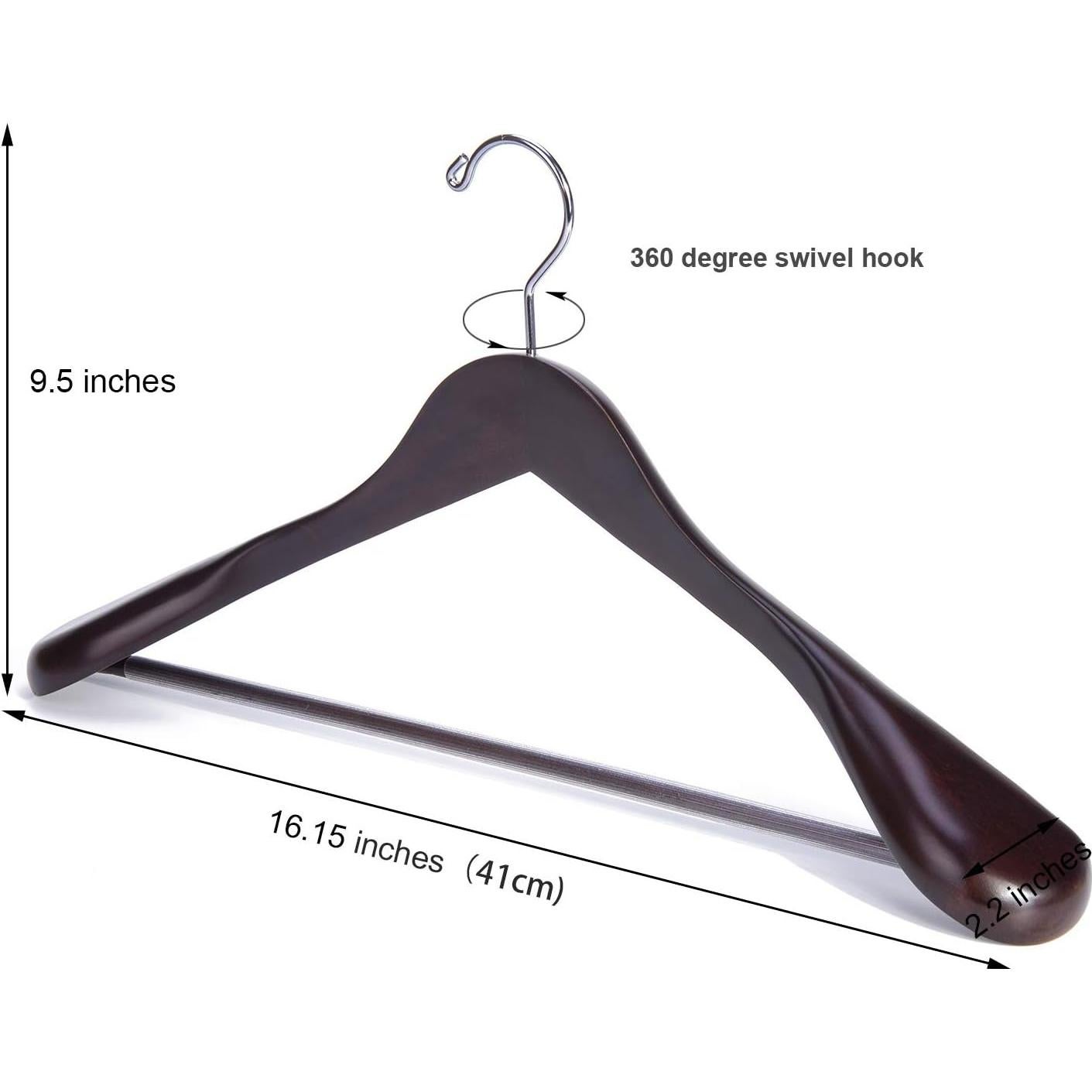 Perchas de abrigo de madera Nature Smile 40.64 cm antideslizantes