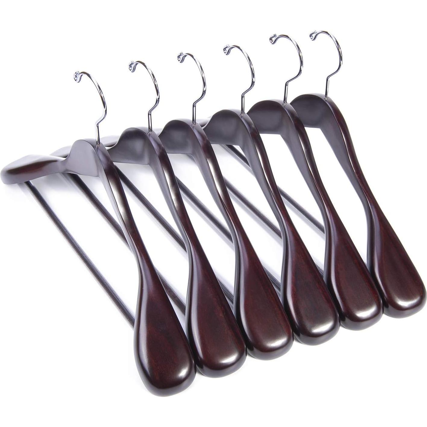 Perchas de abrigo de madera Nature Smile 40.64 cm antideslizantes