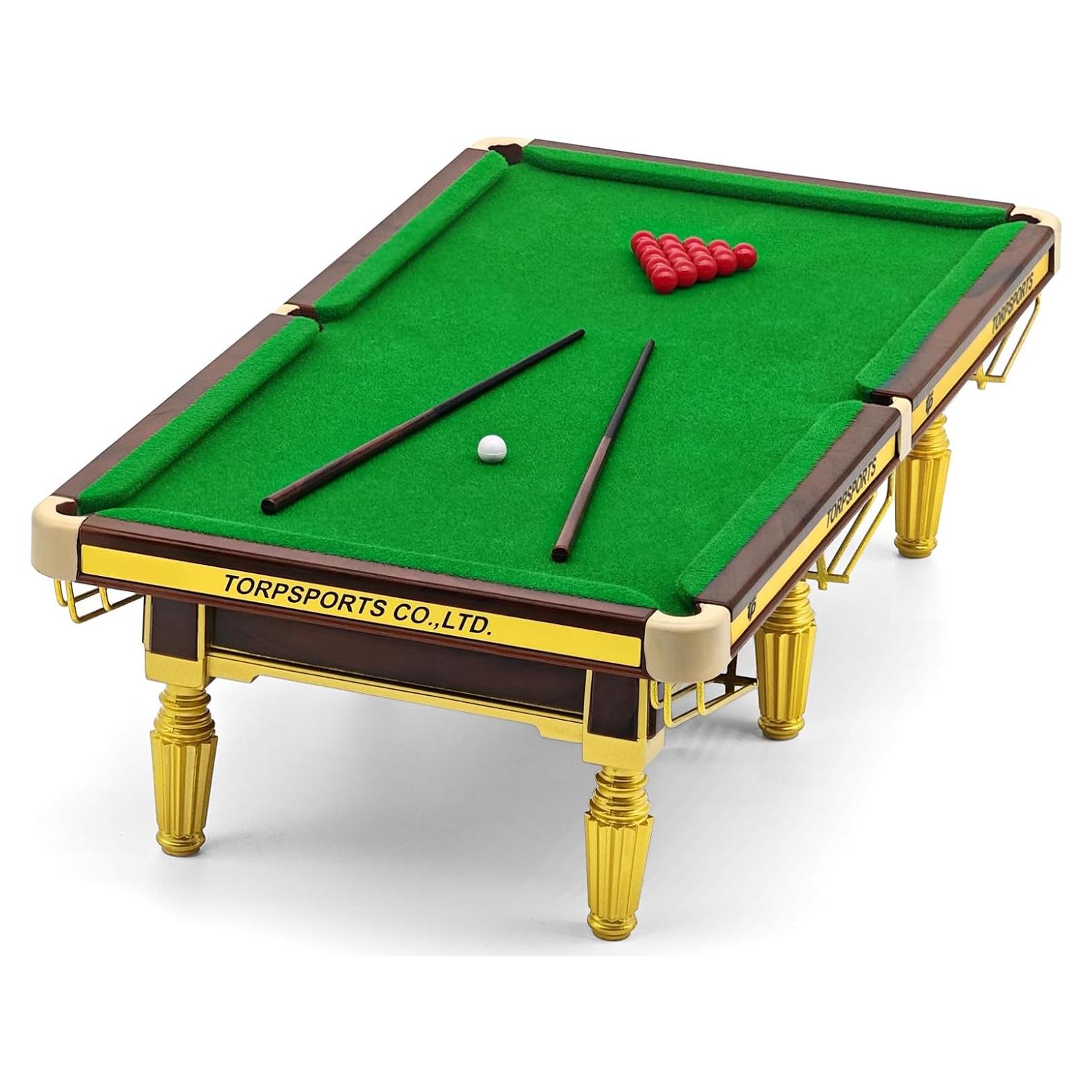 Modelo de Mesa de Billar Miniatura TP Oro 20x10x6 cm