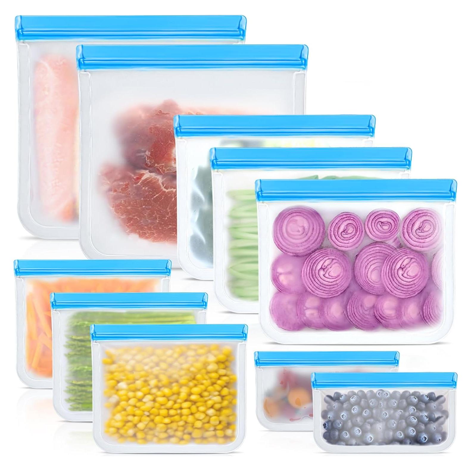 Bolsas de Almacenamiento de Silicona Reutilizables Swihorab - 10 Unidades