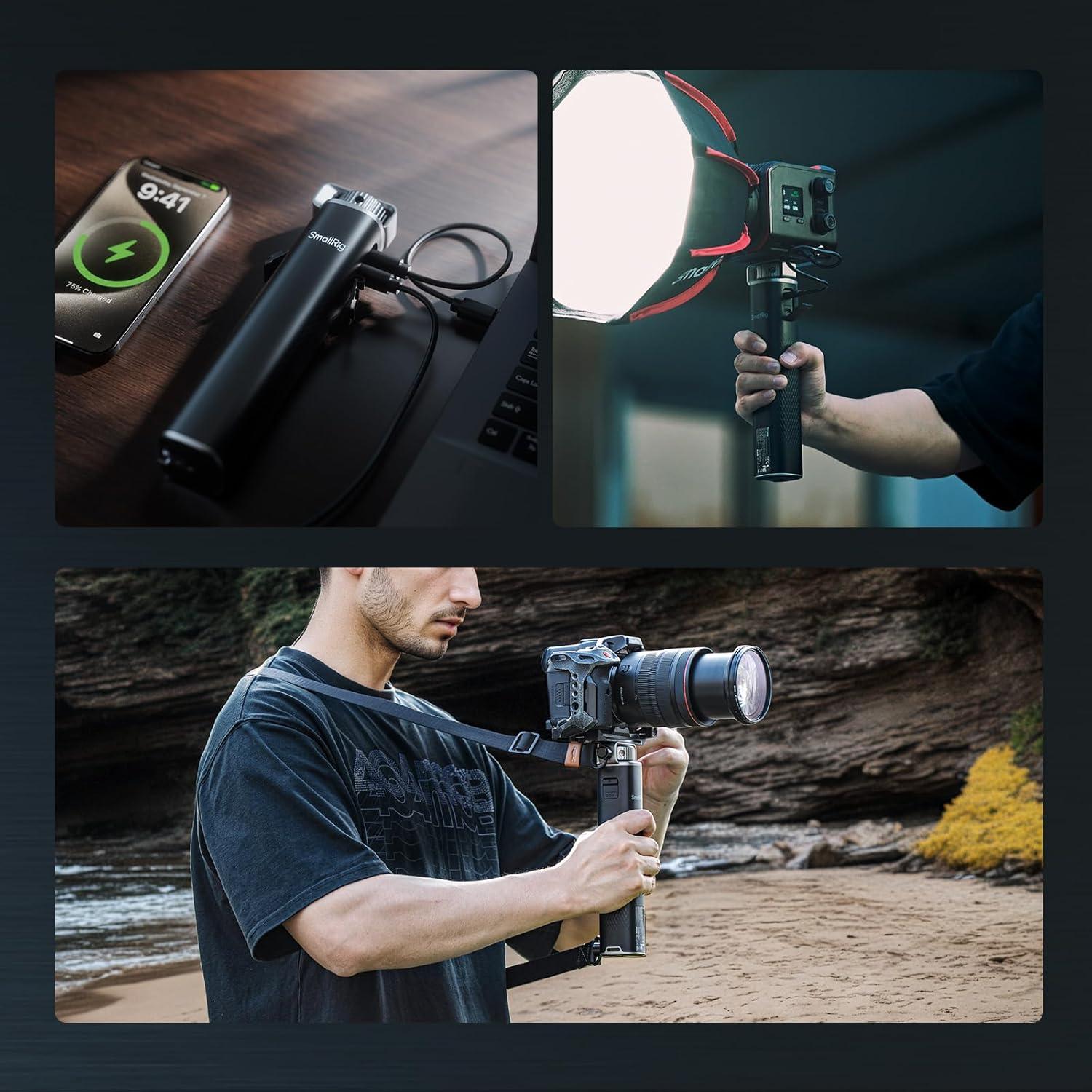 Empuñadura de Batería SMALLRIG 99Wh 6800mAh con Carga Rápida