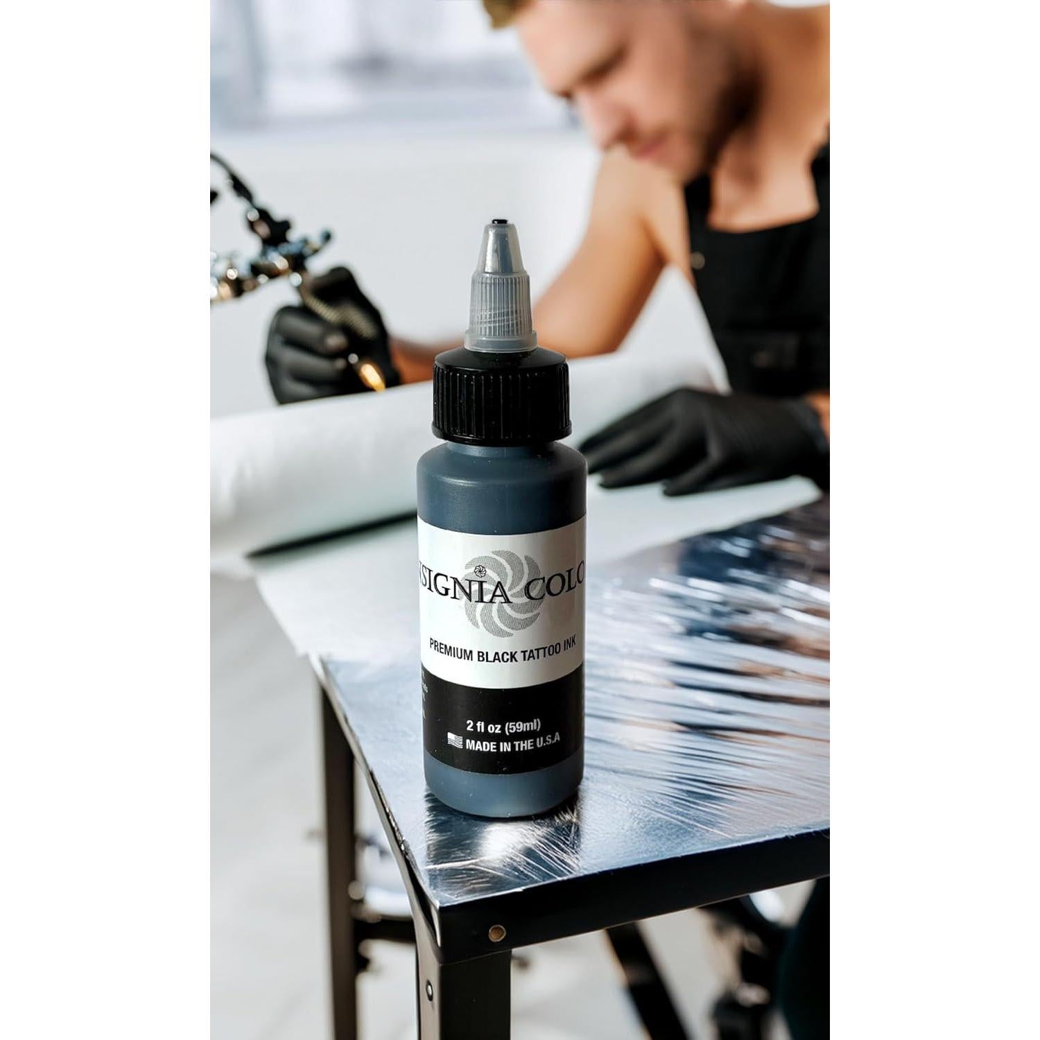 Tinta de Tatuaje Negra Premium Insignia Color 59 ml Vegana