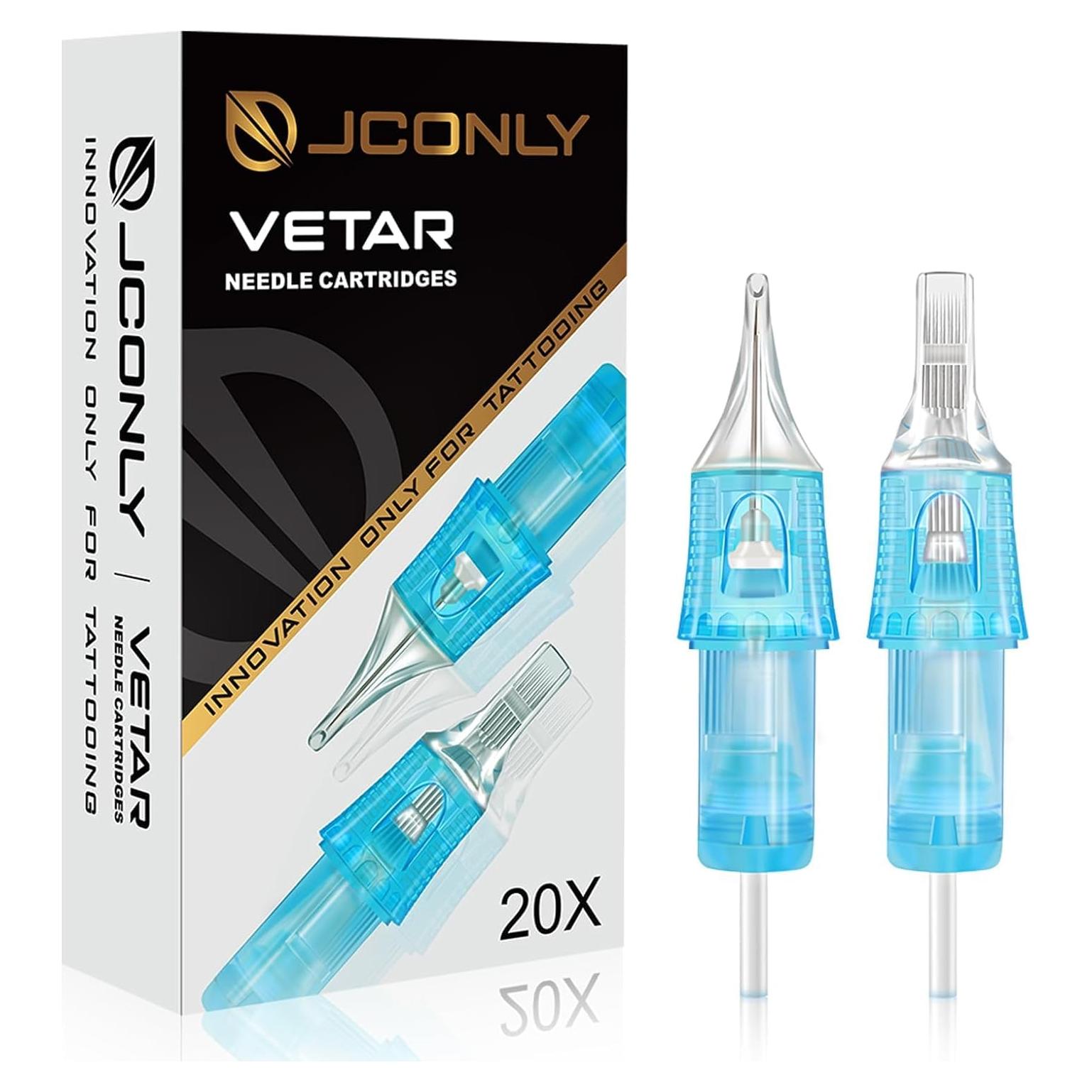 Agujas de Cartucho Vetar Tattoo Jconly - Paquete de 20 Piezas