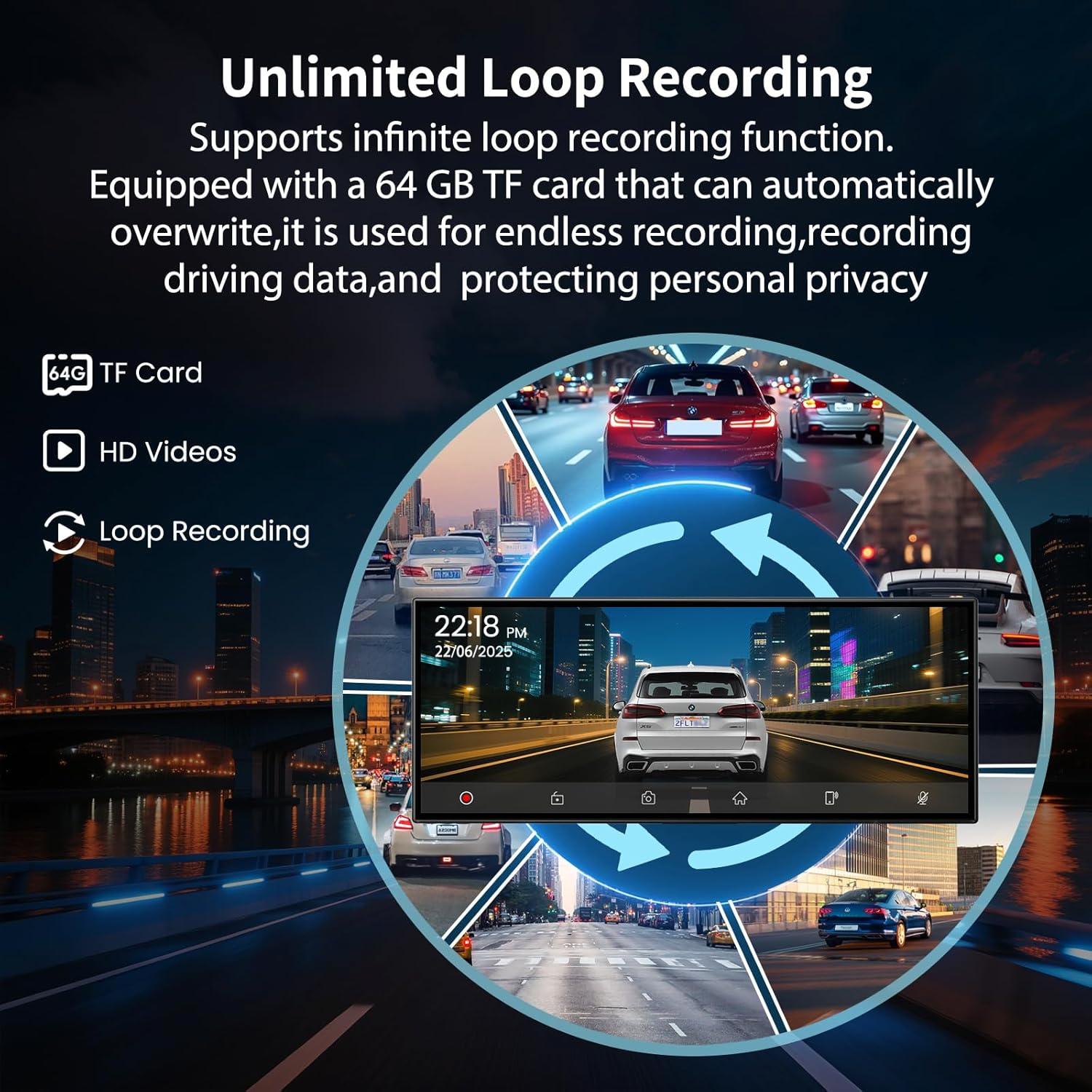 Pantalla Inalámbrica CarPlay 29.21 cm Leadtree con Cámara 4K