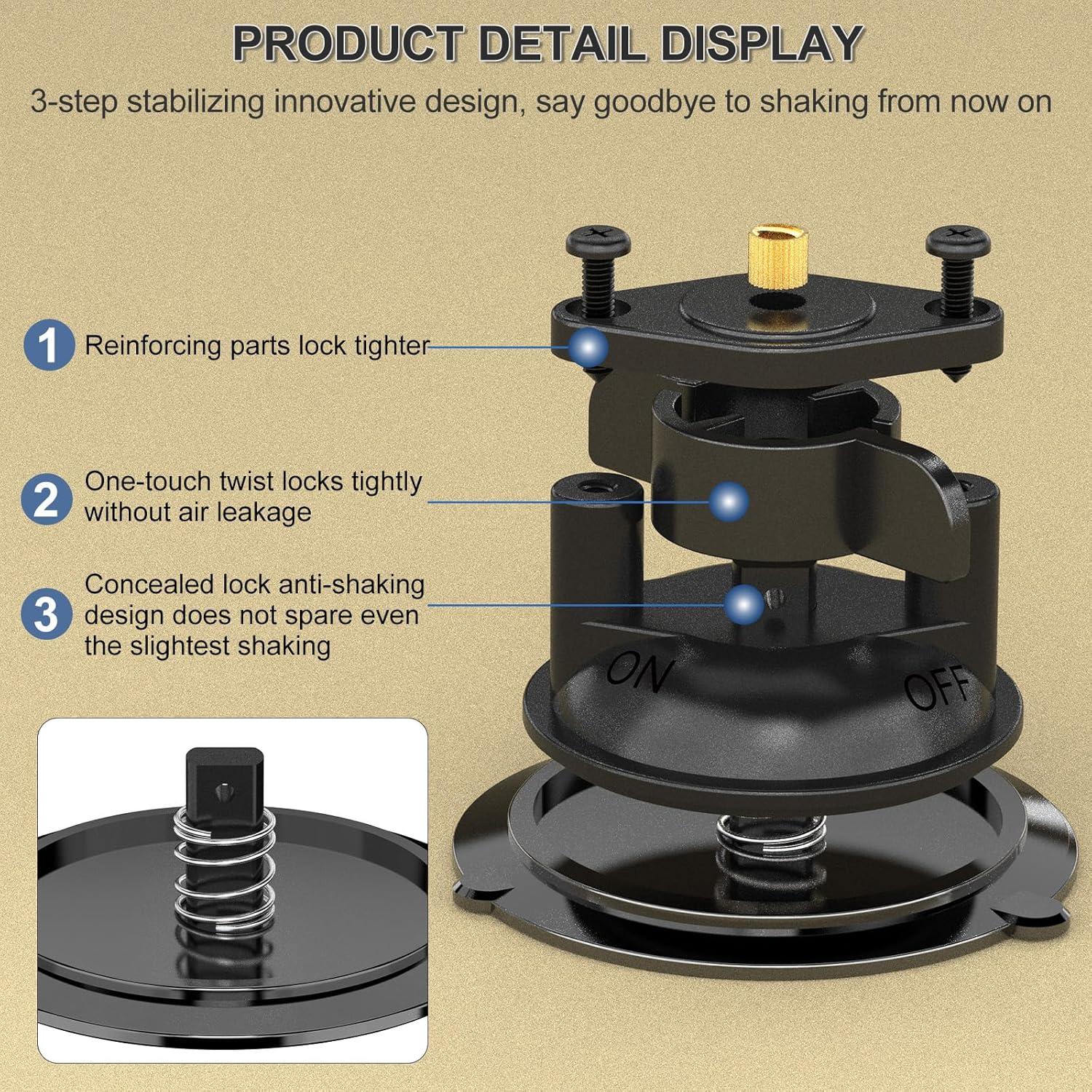 Soporte de Ventosa Minifocus S1016 para Parabrisas 85mm