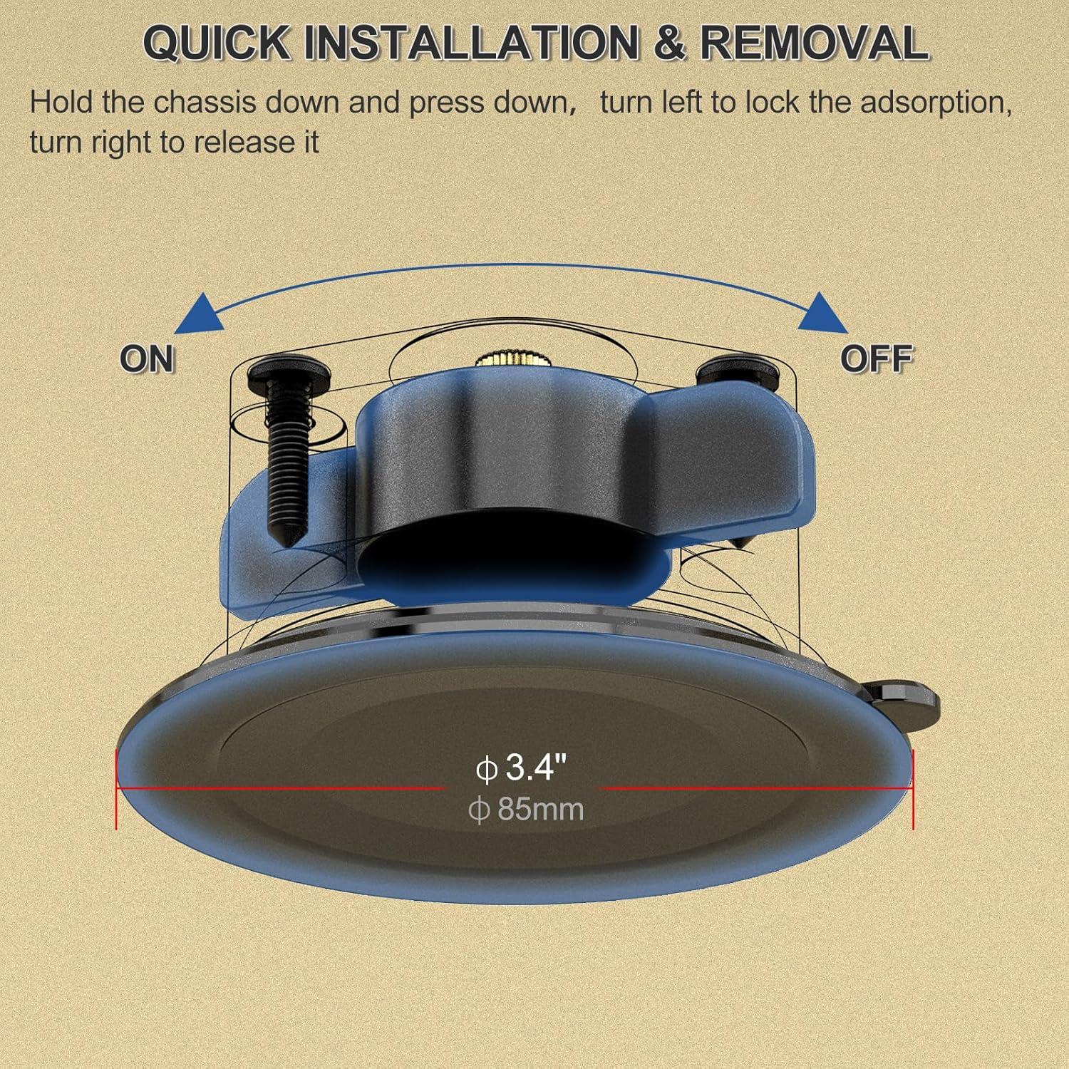 Soporte de Ventosa Minifocus S1016 para Parabrisas 85mm