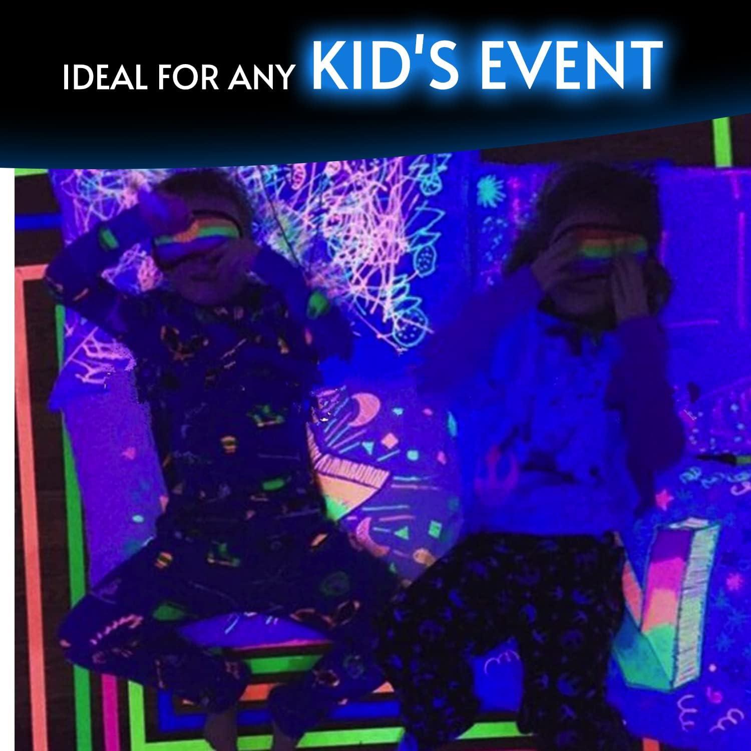 Cinta Brillante Glow King 0.64 cm x 9.14 m Neón UV para Fiestas